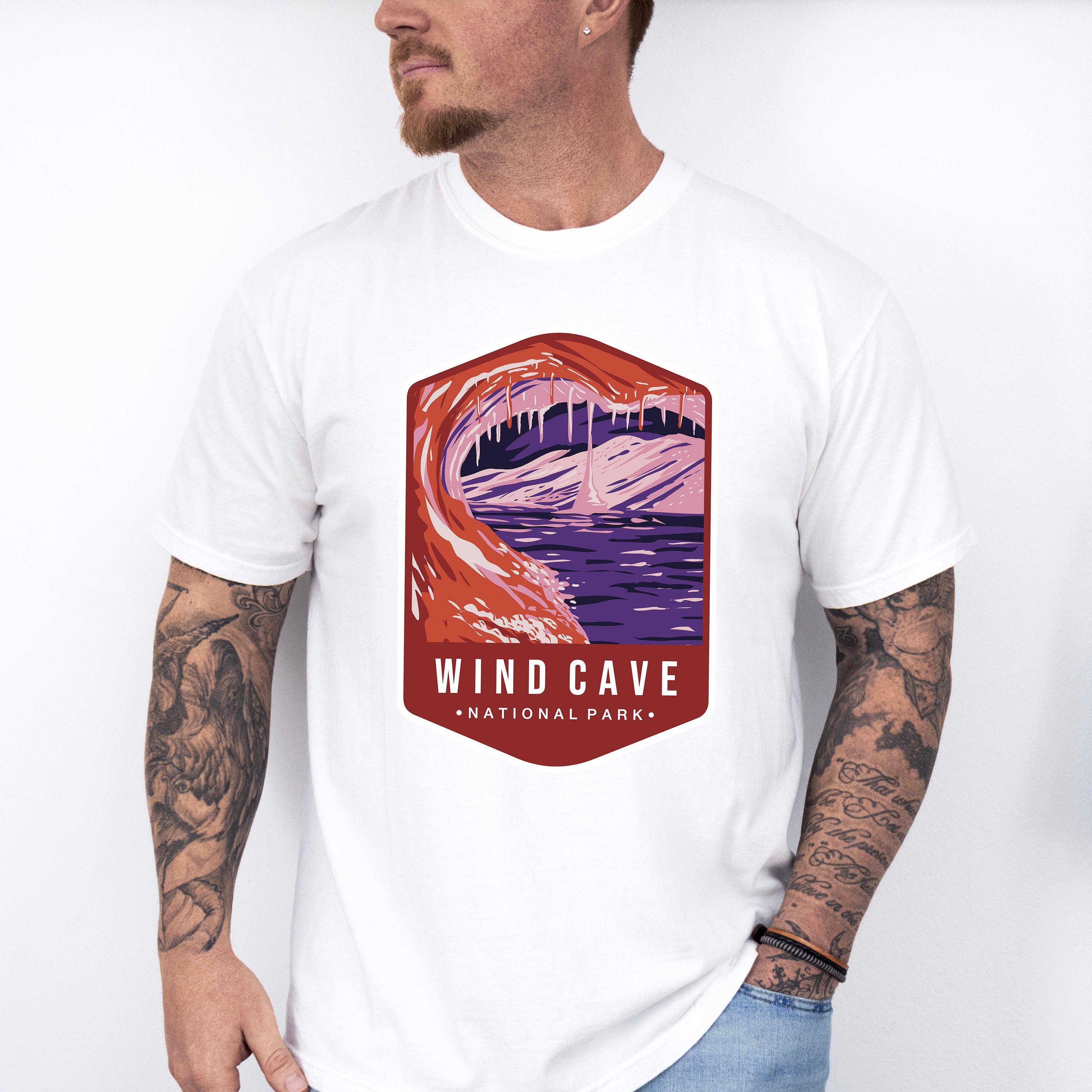 Wind Cave National Park Colorful Design - National Parks Unisex Crewneck T-Shirt Sweatshirt Hoodie