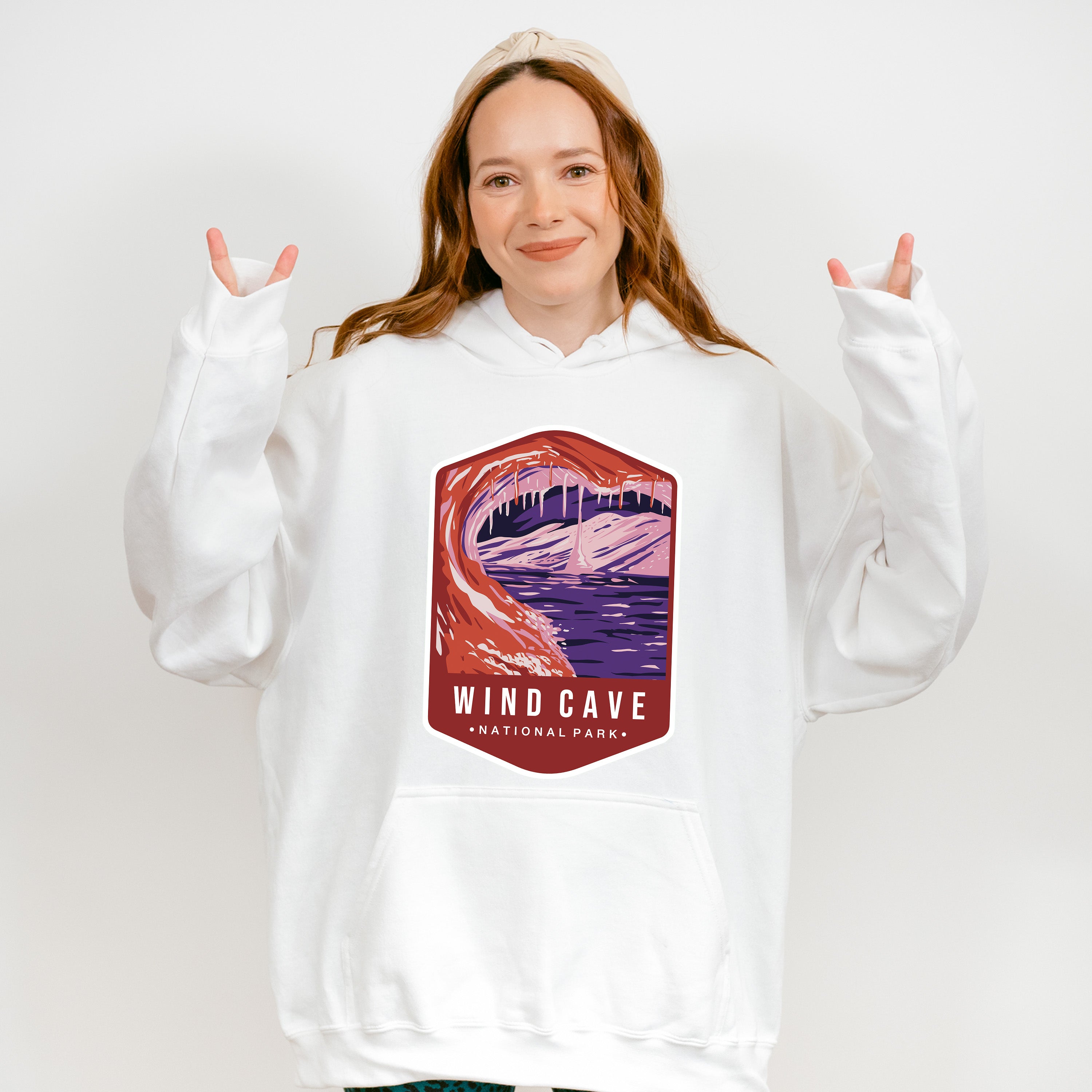 Wind Cave National Park Colorful Design - National Parks Unisex Crewneck T-Shirt Sweatshirt Hoodie