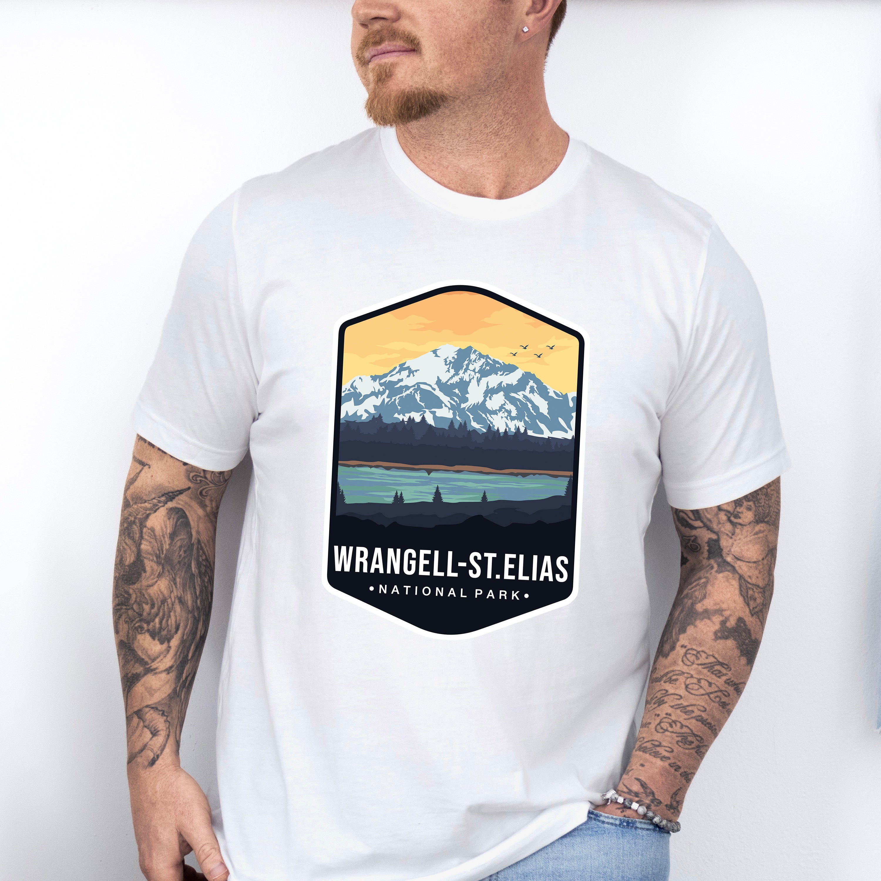 Wrangell St. Elias National Park Colorful Design - National Parks Unisex Crewneck T-Shirt Sweatshirt Hoodie