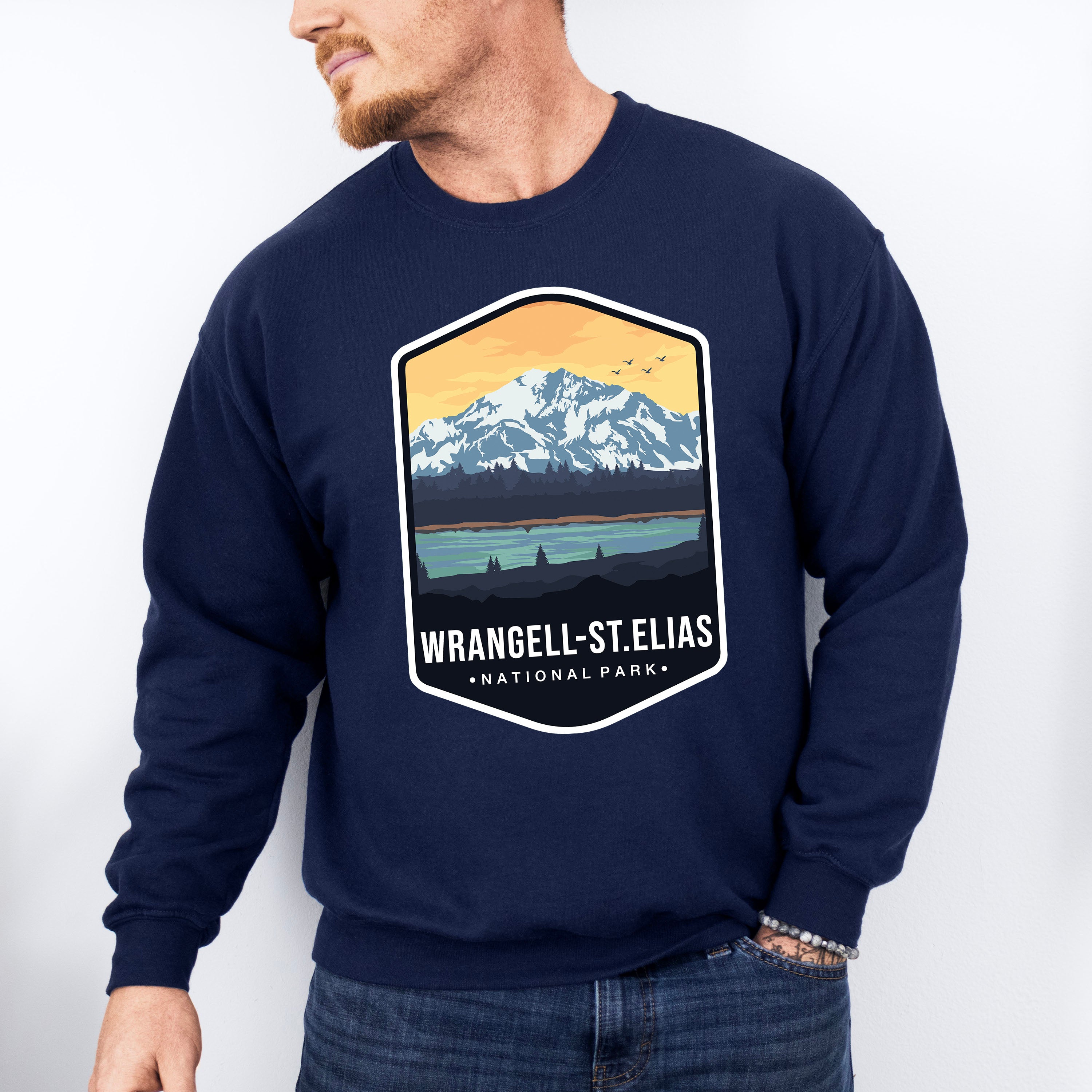 Wrangell St. Elias National Park Colorful Design - National Parks Unisex Crewneck T-Shirt Sweatshirt Hoodie