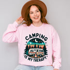 Camping is My Therapy Design - Camping Unisex Crewneck T-Shirt Sweatshirt Hoodie