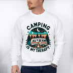 Camping is My Therapy Design - Camping Unisex Crewneck T-Shirt Sweatshirt Hoodie
