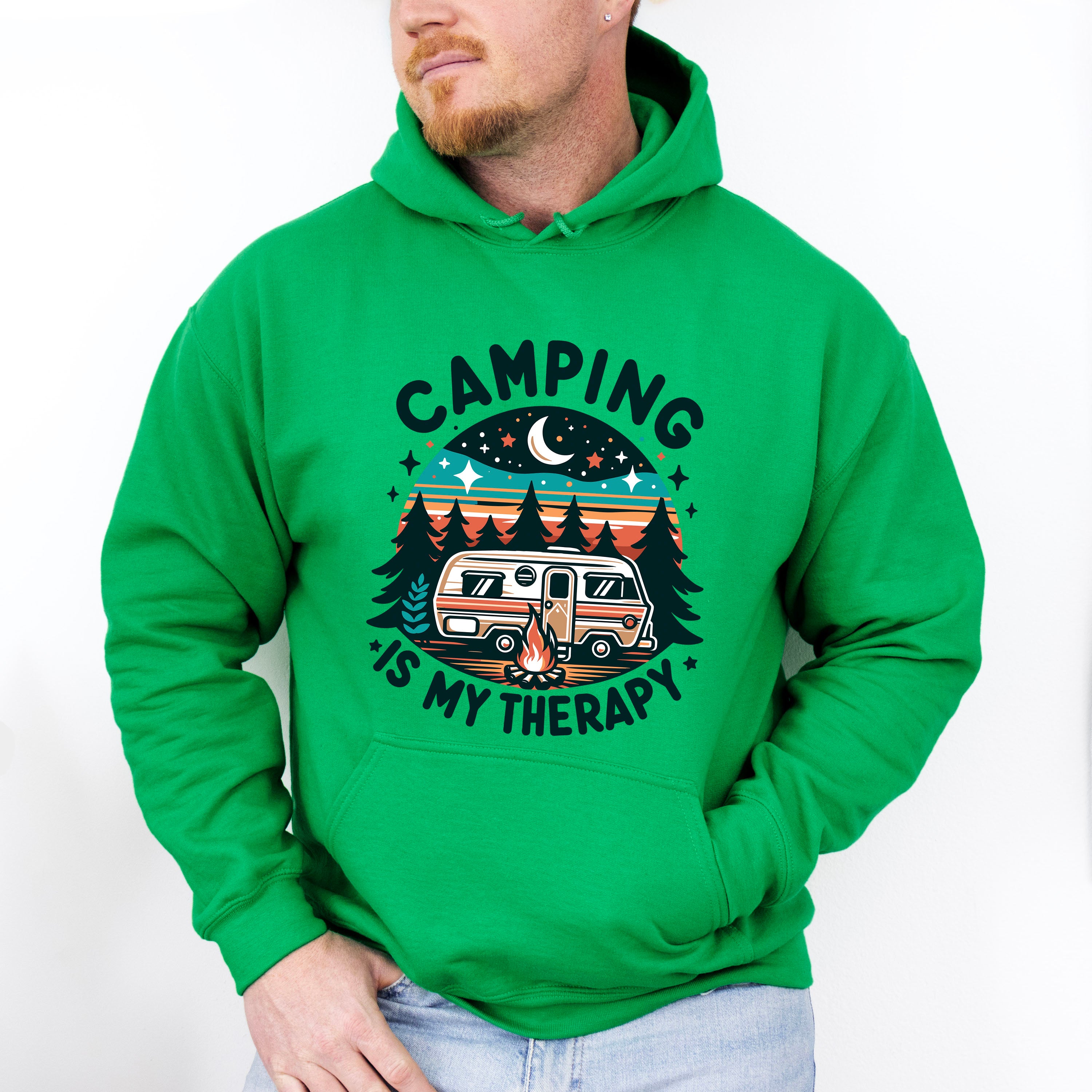 Camping is My Therapy Design - Camping Unisex Crewneck T-Shirt Sweatshirt Hoodie
