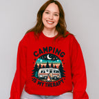 Camping is My Therapy Design - Camping Unisex Crewneck T-Shirt Sweatshirt Hoodie