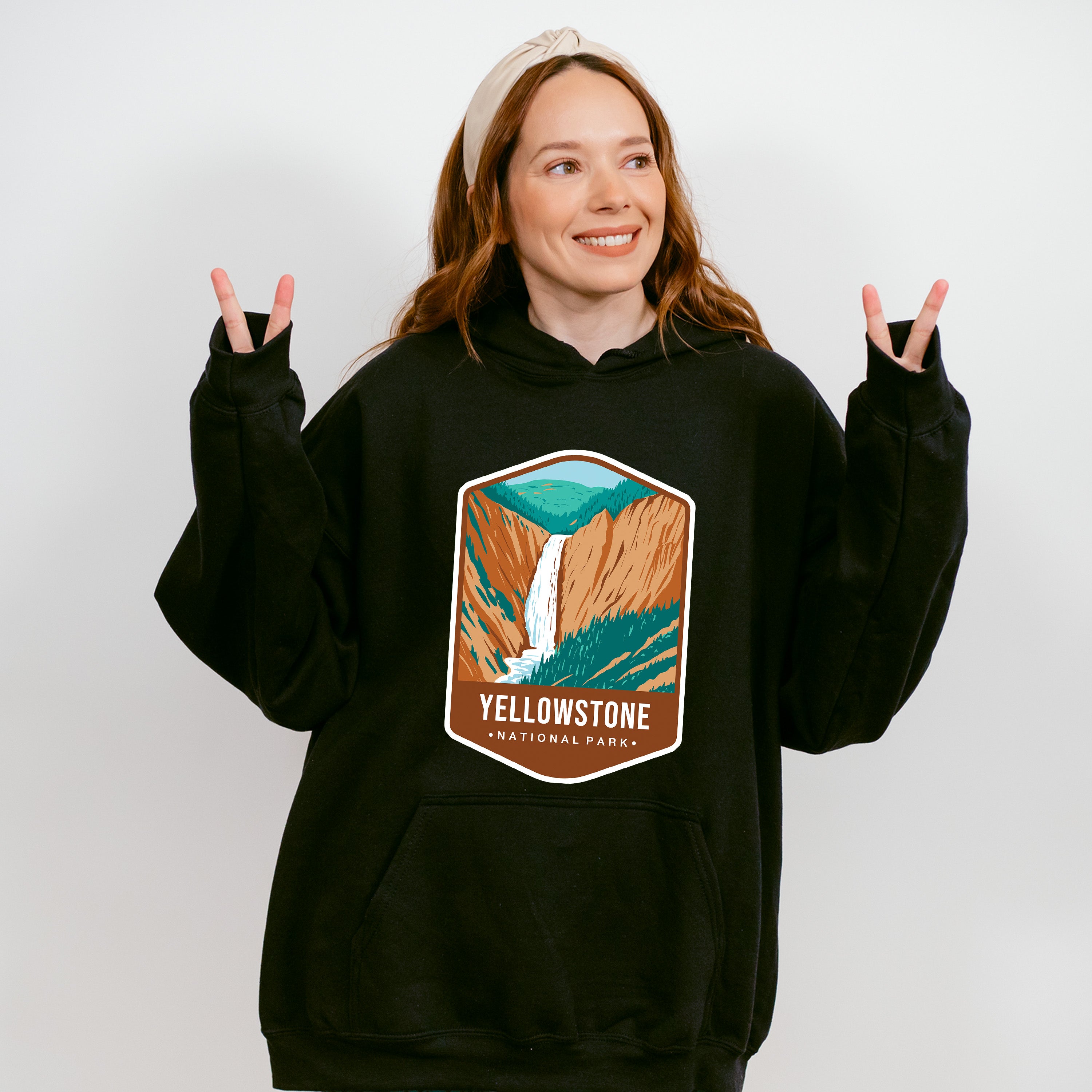 Yellowstone National Park Colorful Design - National Parks Unisex Crewneck T-Shirt Sweatshirt Hoodie