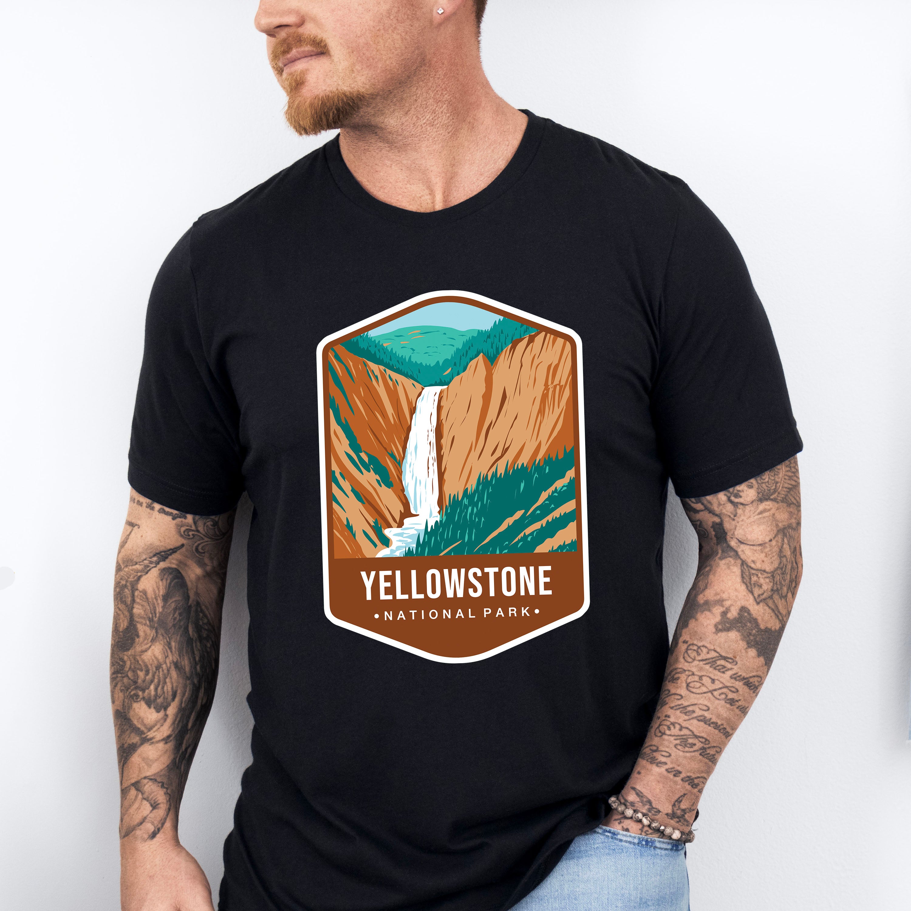 Yellowstone National Park Colorful Design - National Parks Unisex Crewneck T-Shirt Sweatshirt Hoodie