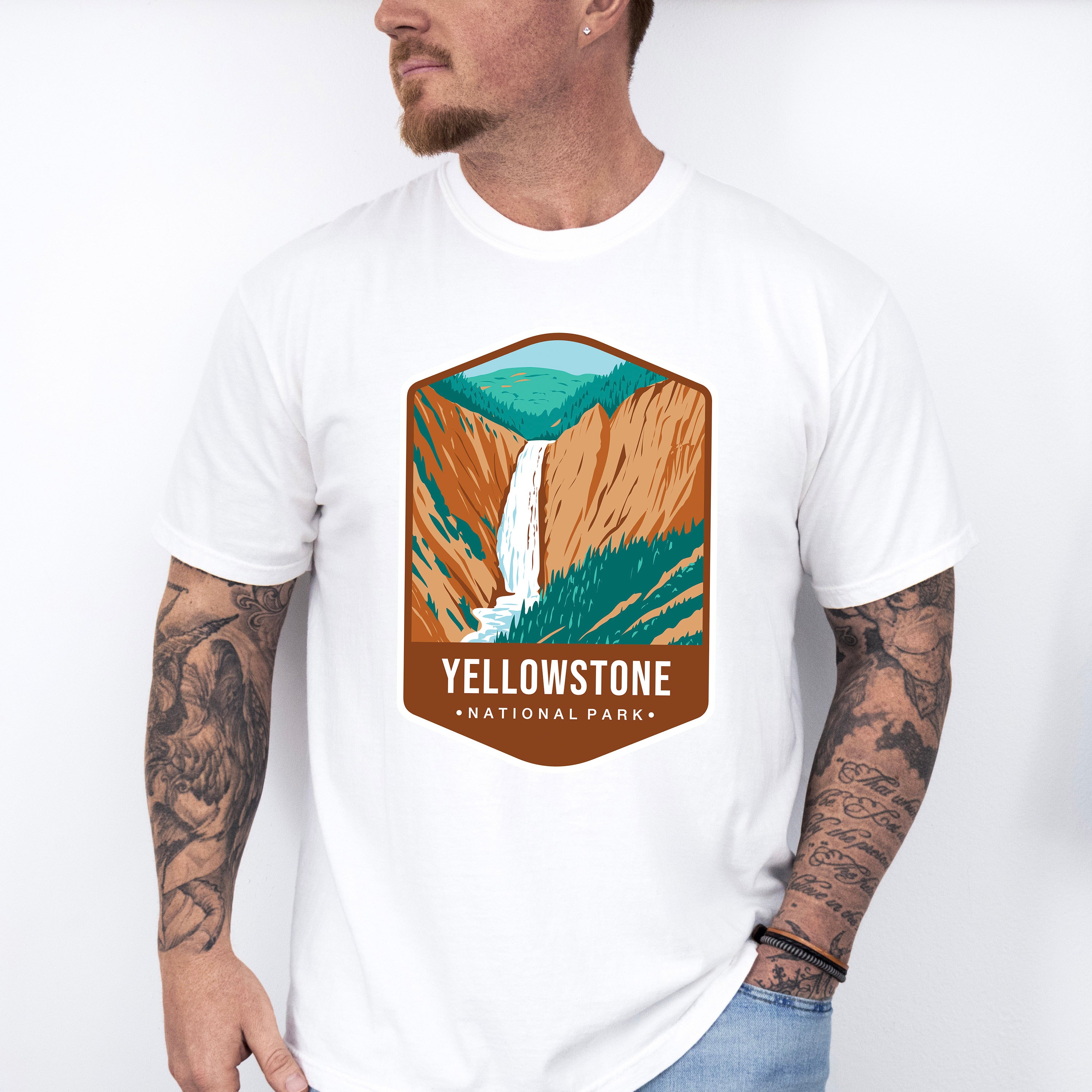 Yellowstone National Park Colorful Design - National Parks Unisex Crewneck T-Shirt Sweatshirt Hoodie