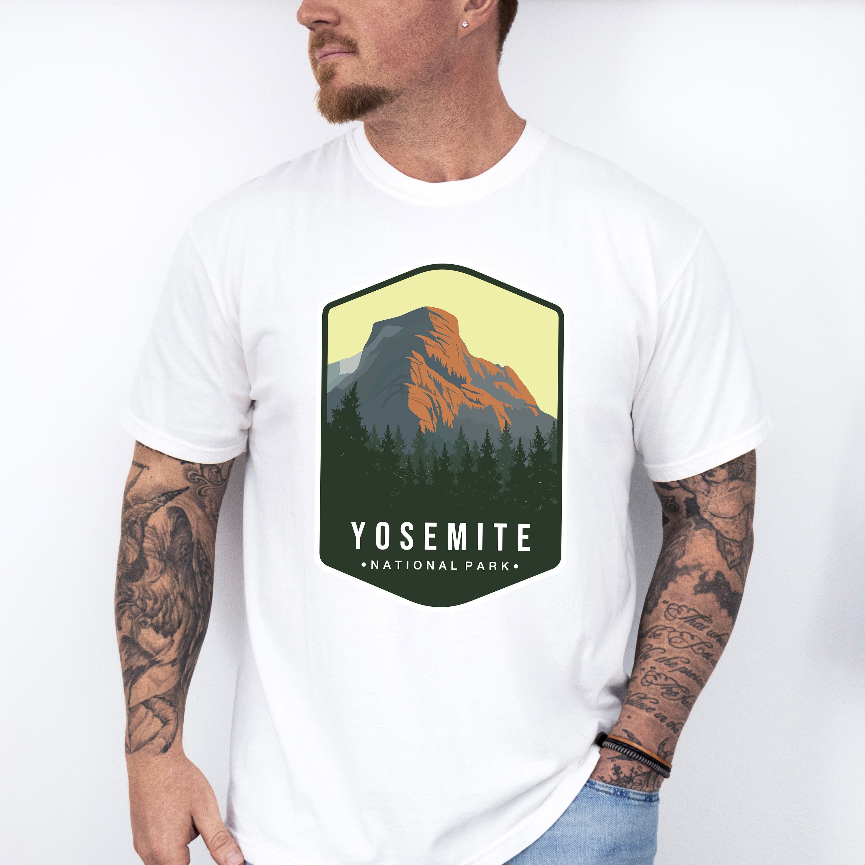 Yosemite National Park Colorful Design - National Parks Unisex Crewneck T-Shirt Sweatshirt Hoodie
