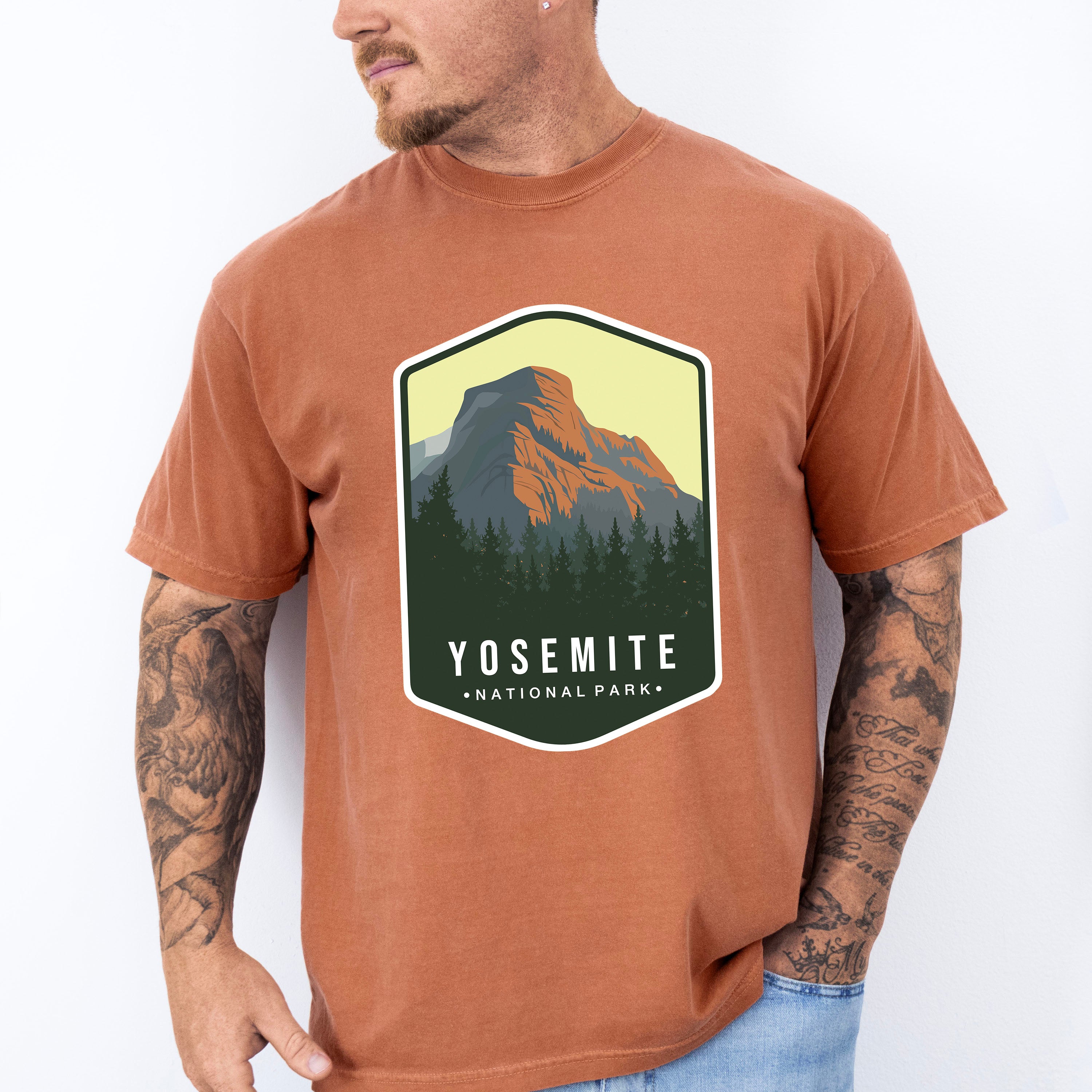 Yosemite National Park Colorful Design - National Parks Unisex Crewneck T-Shirt Sweatshirt Hoodie