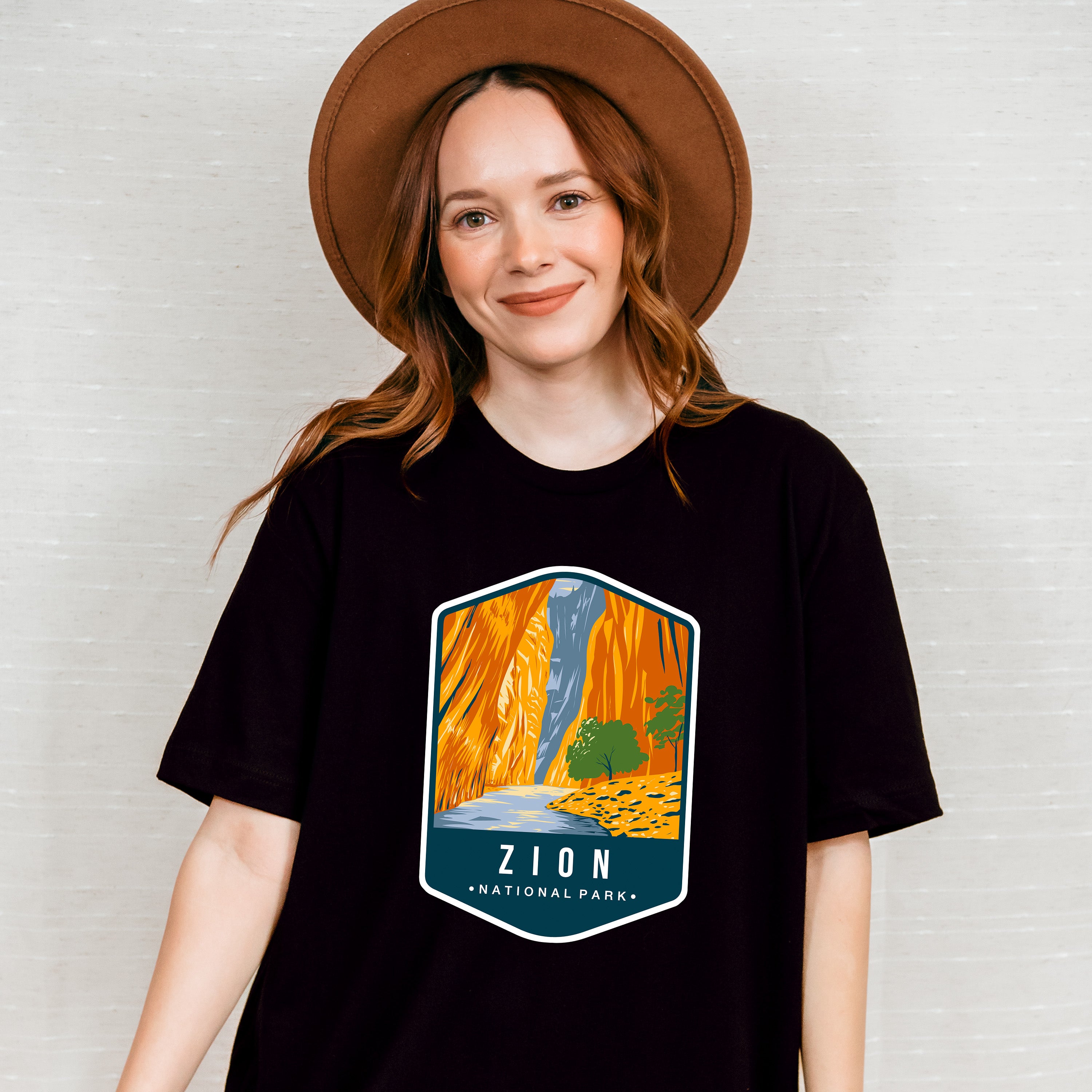 Zion National Park Colorful Design - National Parks Unisex Crewneck T-Shirt Sweatshirt Hoodie