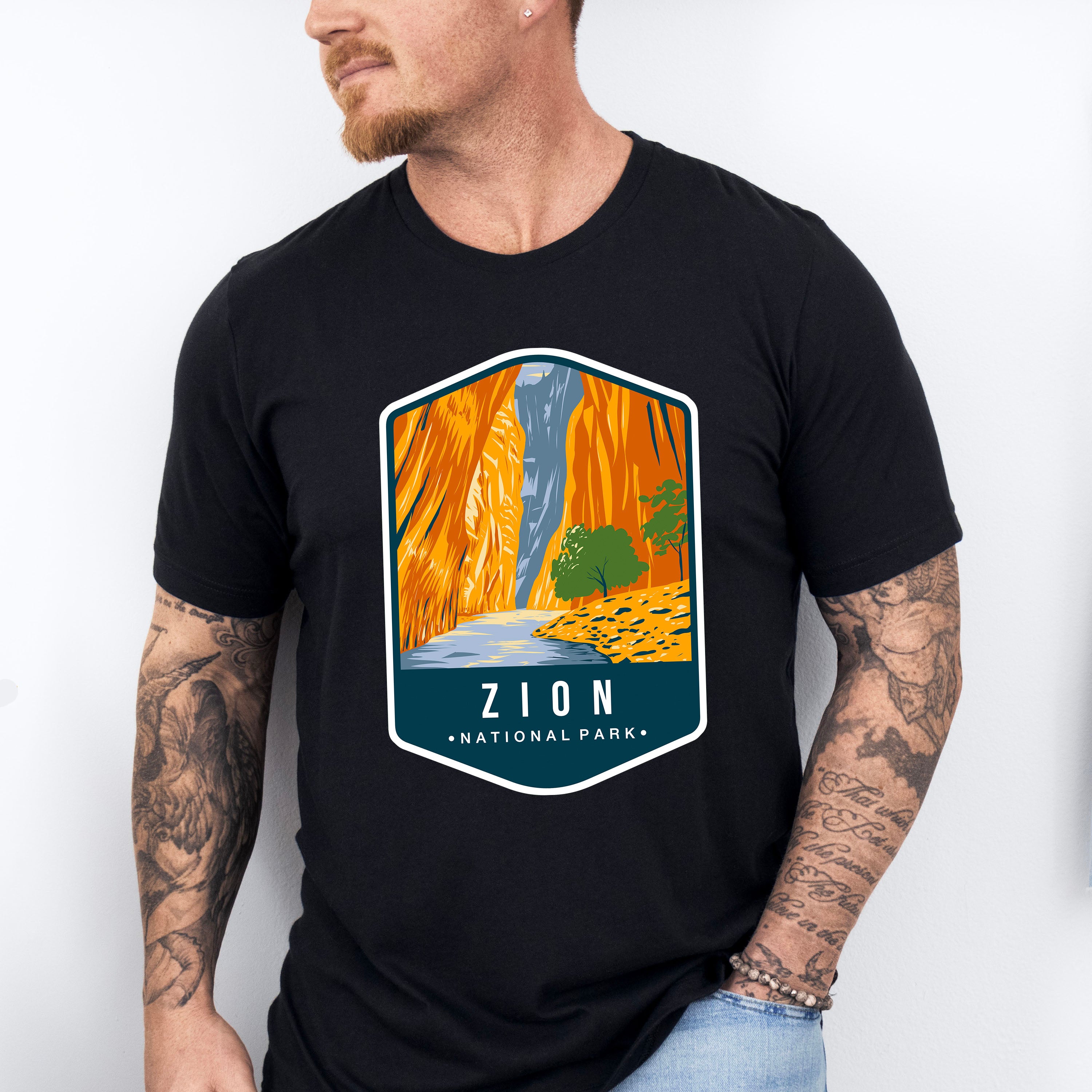Zion National Park Colorful Design - National Parks Unisex Crewneck T-Shirt Sweatshirt Hoodie
