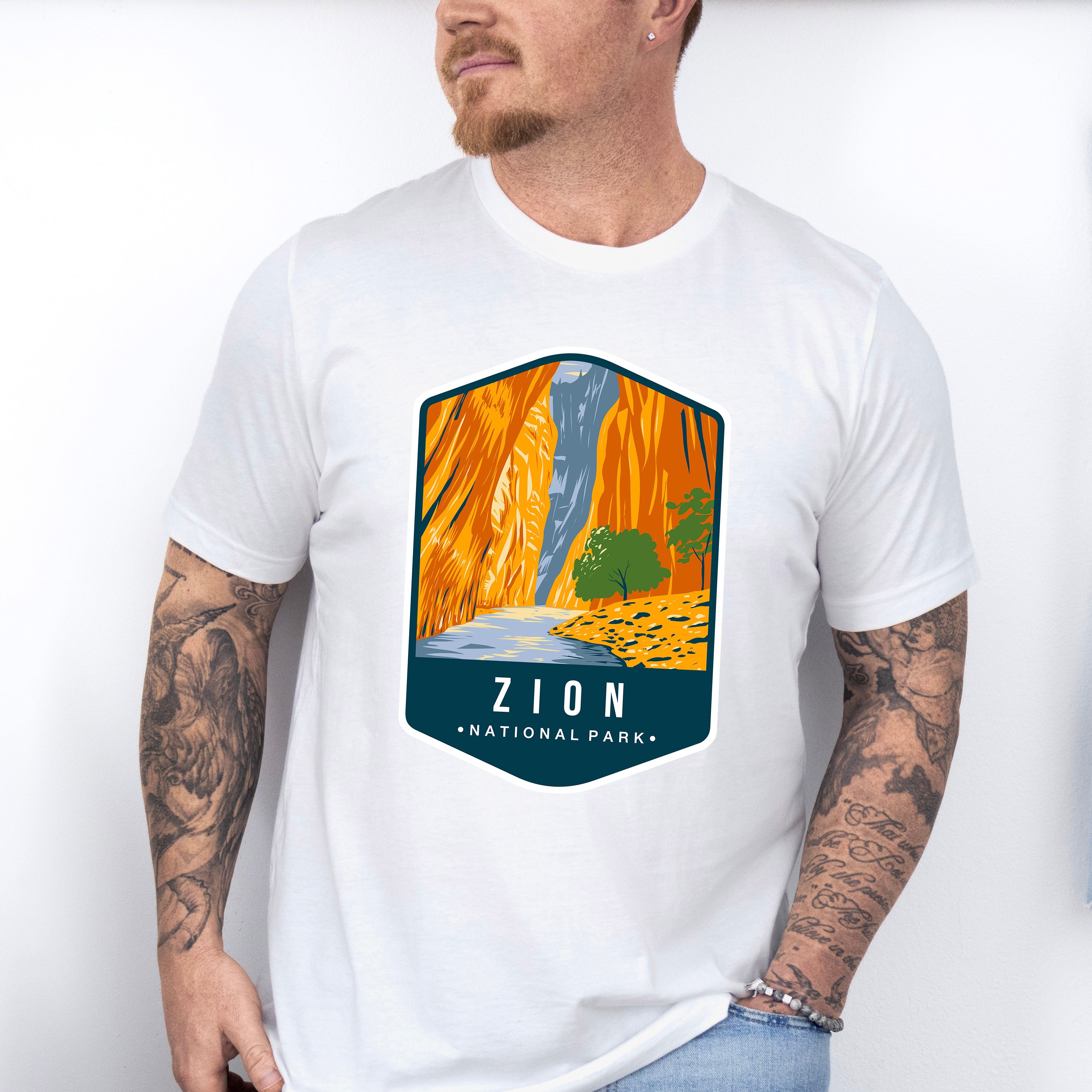 Zion National Park Colorful Design - National Parks Unisex Crewneck T-Shirt Sweatshirt Hoodie