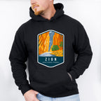 Zion National Park Colorful Design - National Parks Unisex Crewneck T-Shirt Sweatshirt Hoodie