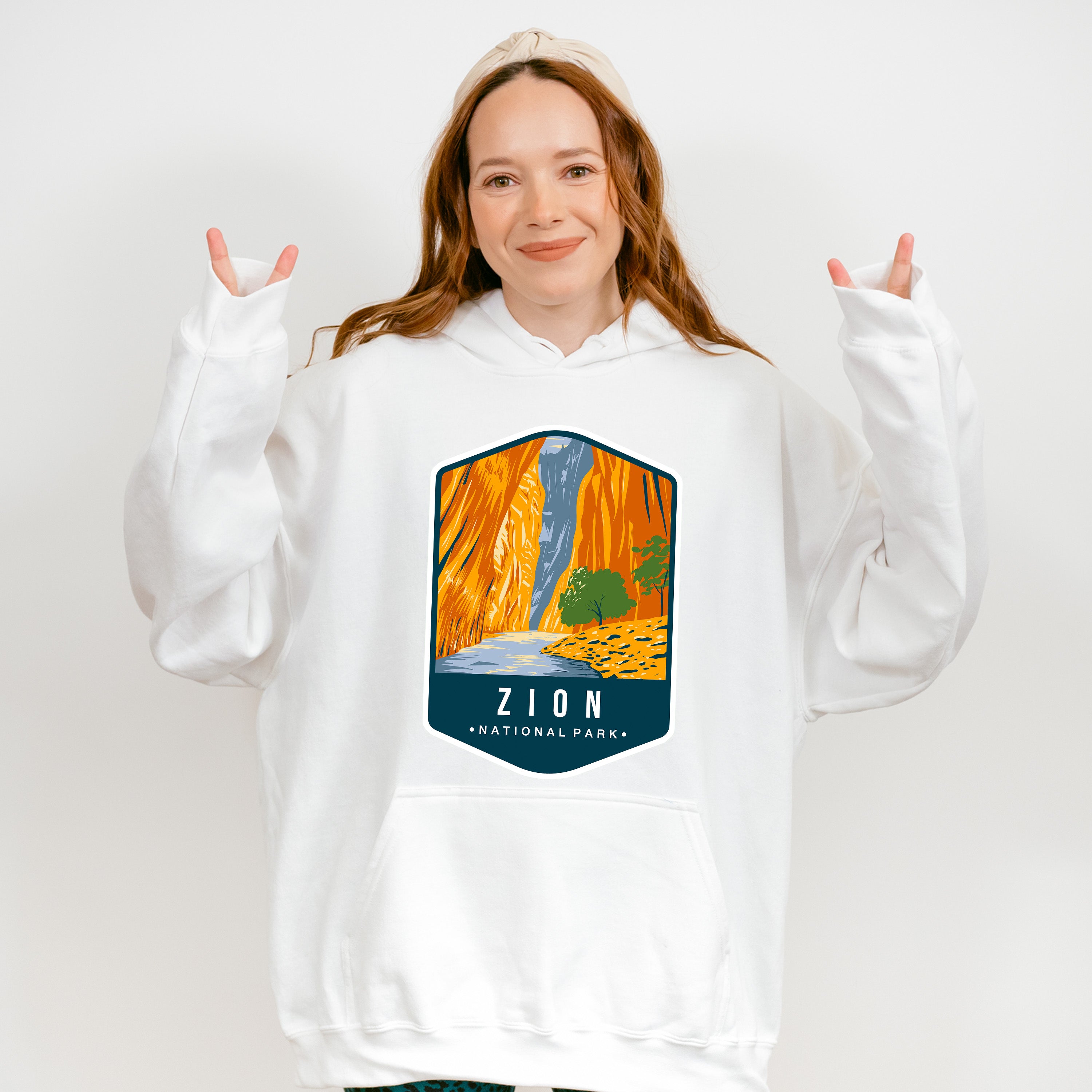 Zion National Park Colorful Design - National Parks Unisex Crewneck T-Shirt Sweatshirt Hoodie