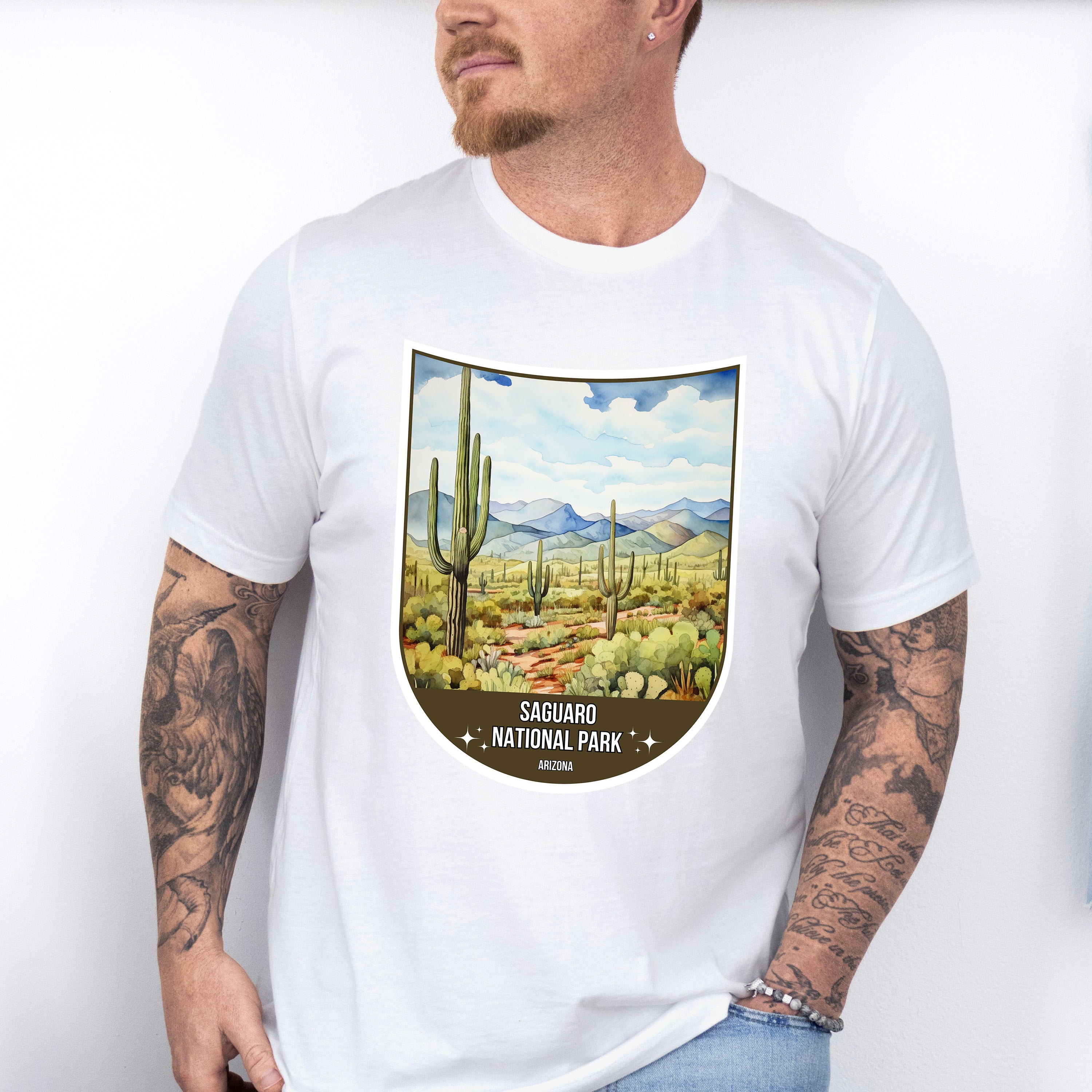 Saguaro Mountain National Park Arizona - National Parks Unisex Crewneck T-Shirt Sweatshirt Hoodie