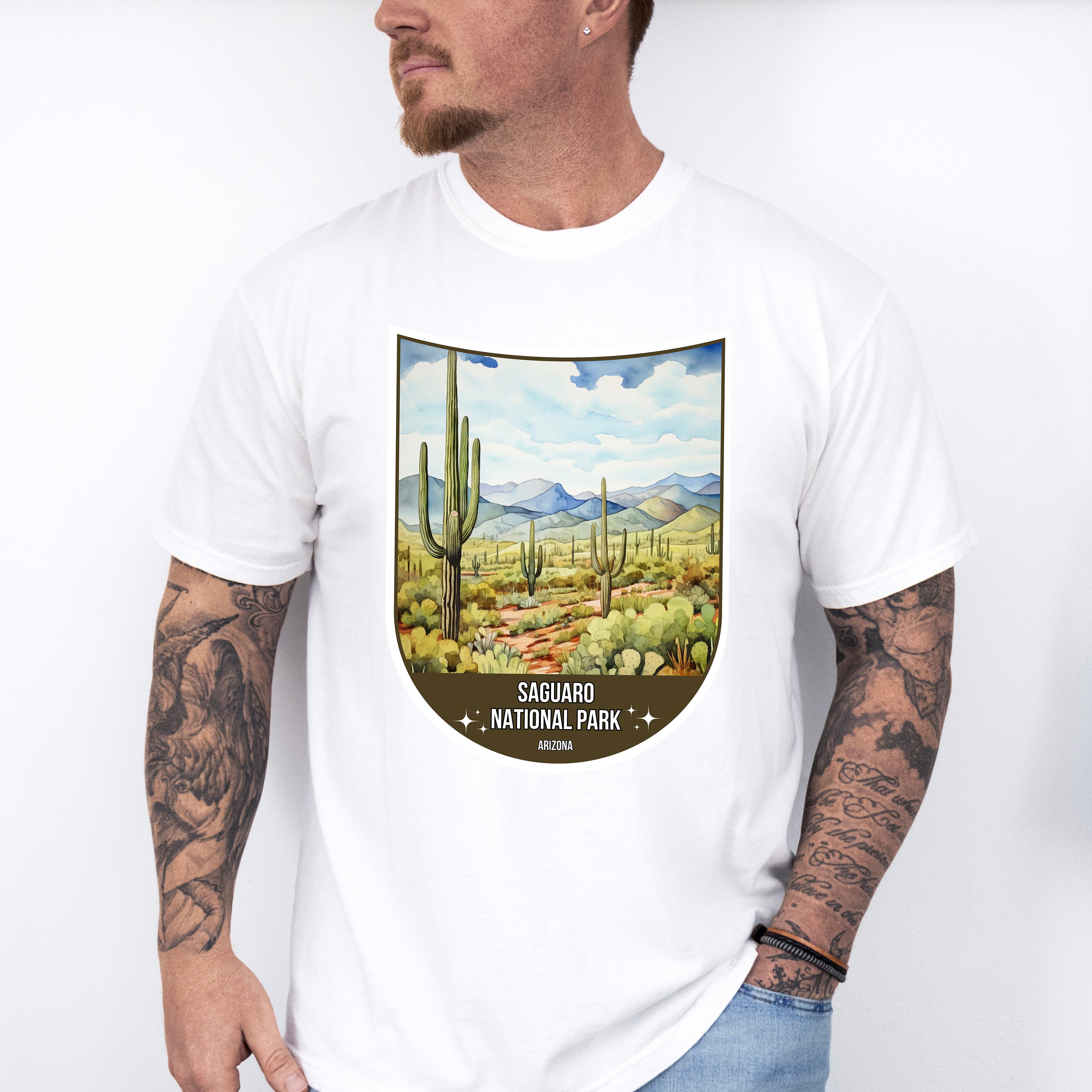 Saguaro Mountain National Park Arizona - National Parks Unisex Crewneck T-Shirt Sweatshirt Hoodie