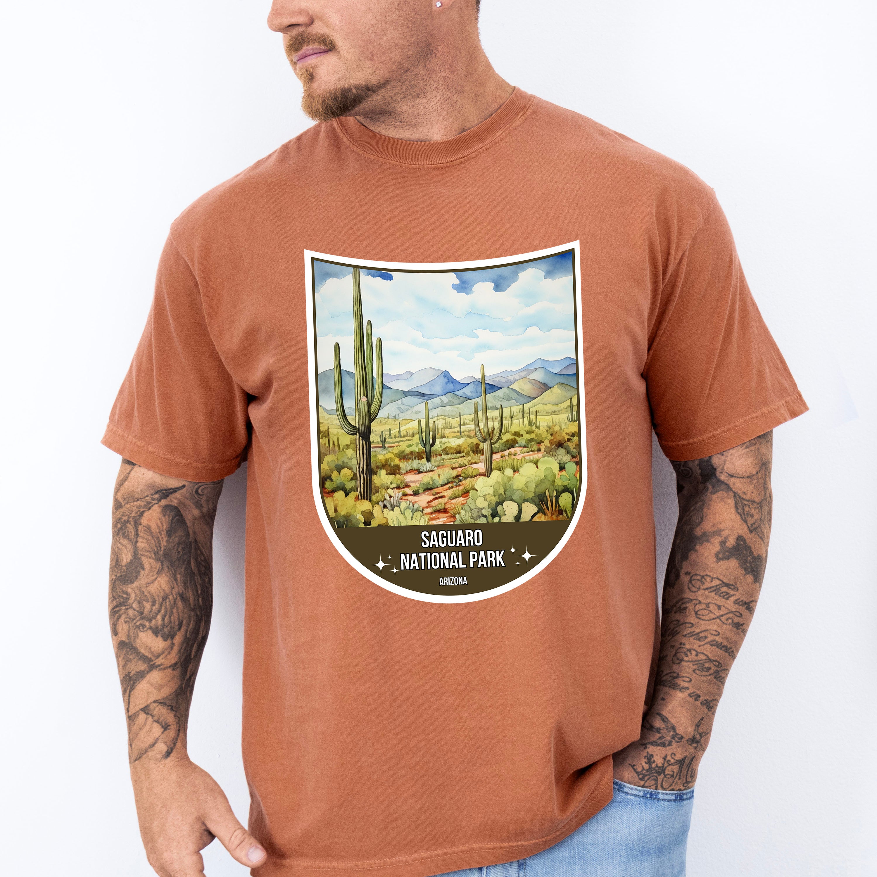 Saguaro Mountain National Park Arizona - National Parks Unisex Crewneck T-Shirt Sweatshirt Hoodie