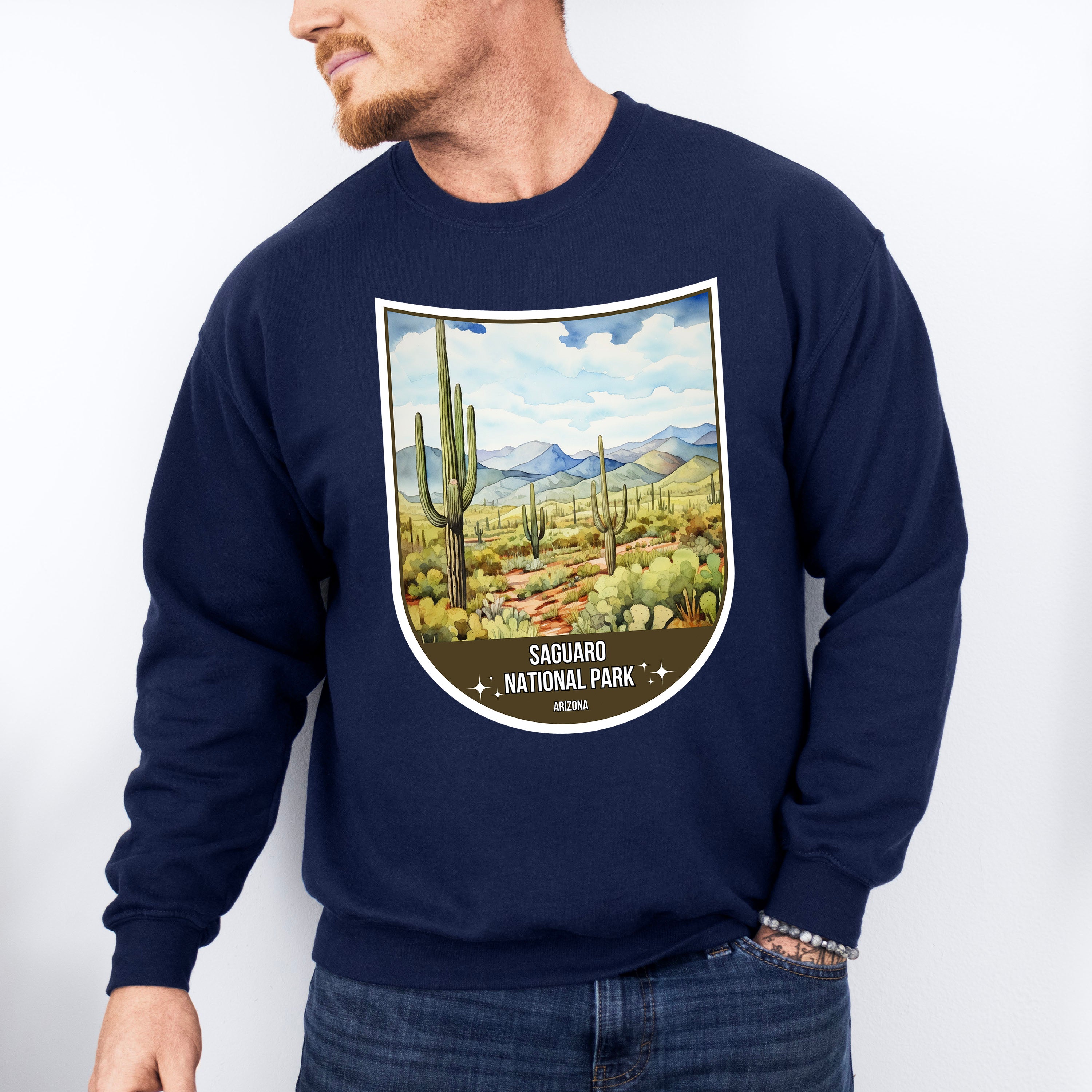 Saguaro Mountain National Park Arizona - National Parks Unisex Crewneck T-Shirt Sweatshirt Hoodie