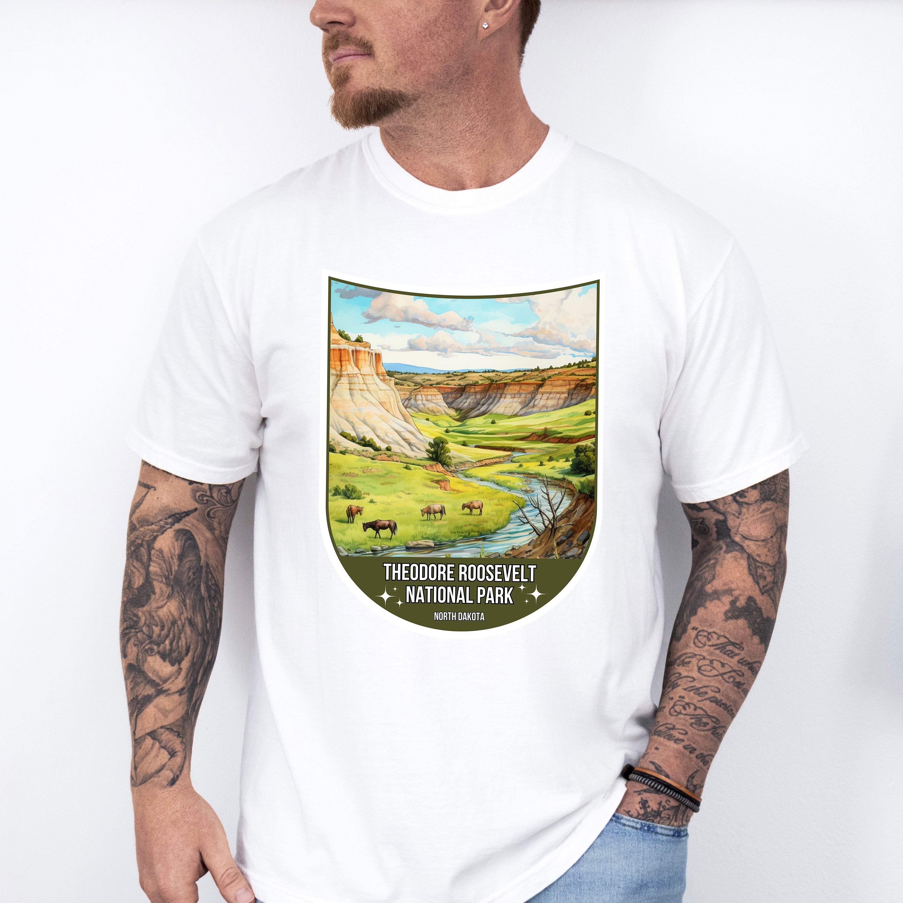 Theodore Roosevelt National Park North Dakota - National Parks Unisex Crewneck T-Shirt Sweatshirt Hoodie