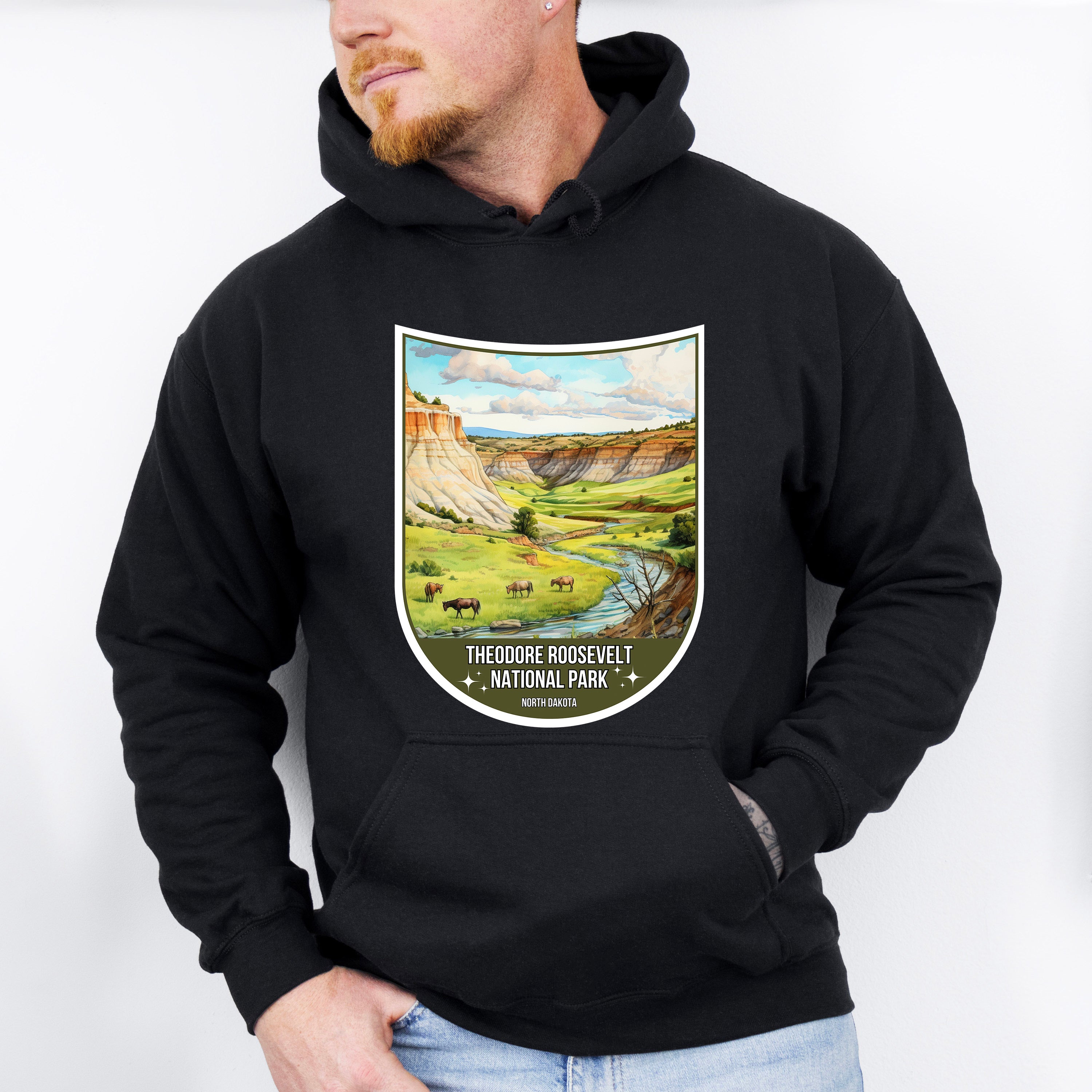 Theodore Roosevelt National Park North Dakota - National Parks Unisex Crewneck T-Shirt Sweatshirt Hoodie