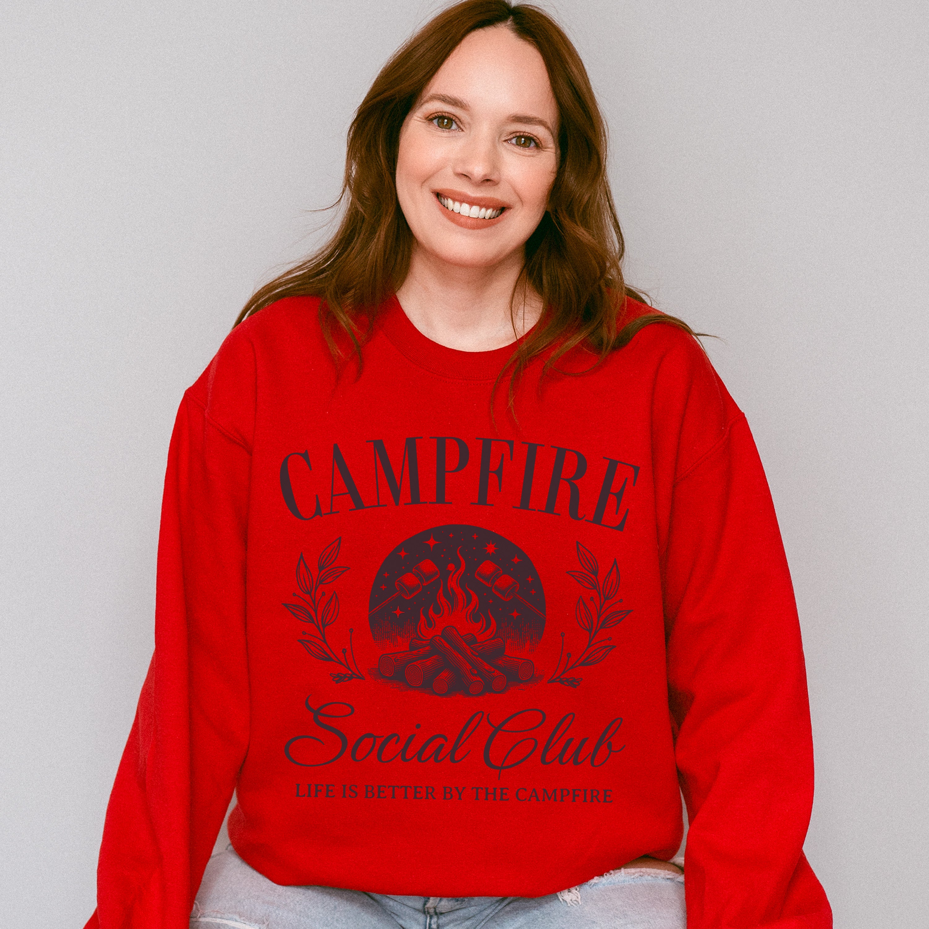 Campfire Social Club Design - Camping Unisex Crewneck T-Shirt Sweatshirt Hoodie