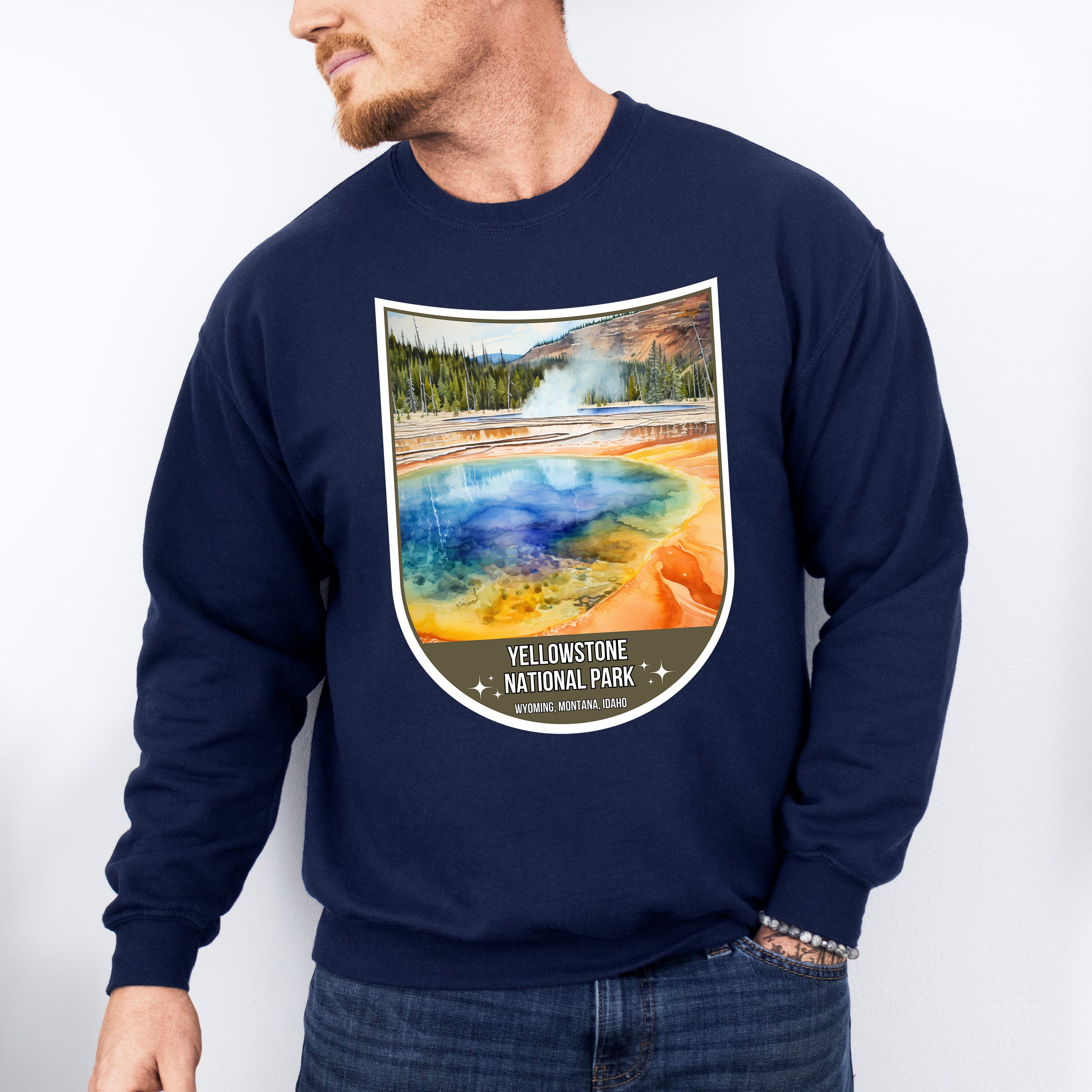 Yellowstone National Park Wyoming, Montana, Idaho - National Parks Unisex Crewneck T-Shirt Sweatshirt Hoodie