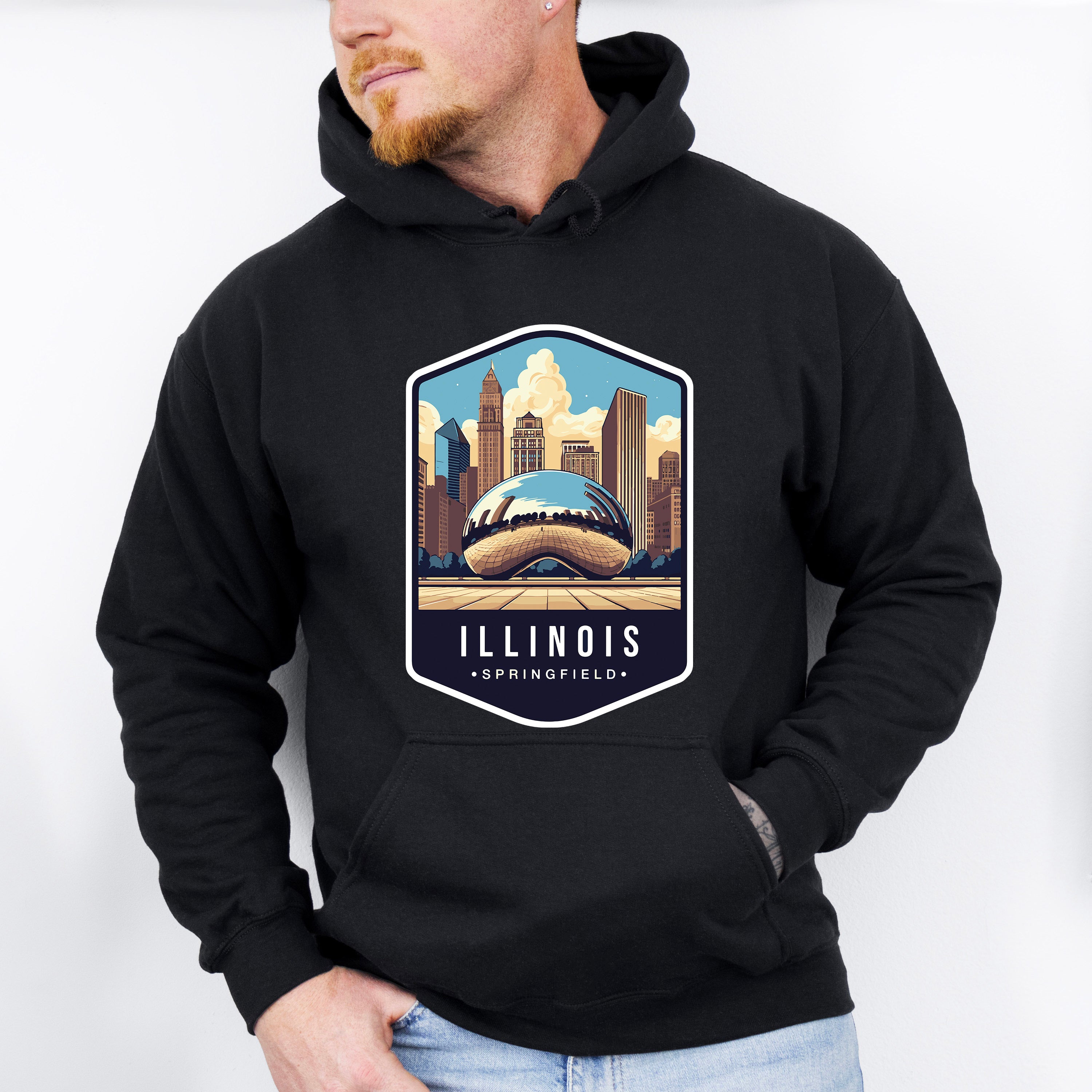 Illinois Springfield - States &amp; Cities Unisex Crewneck T-Shirt Sweatshirt Hoodie