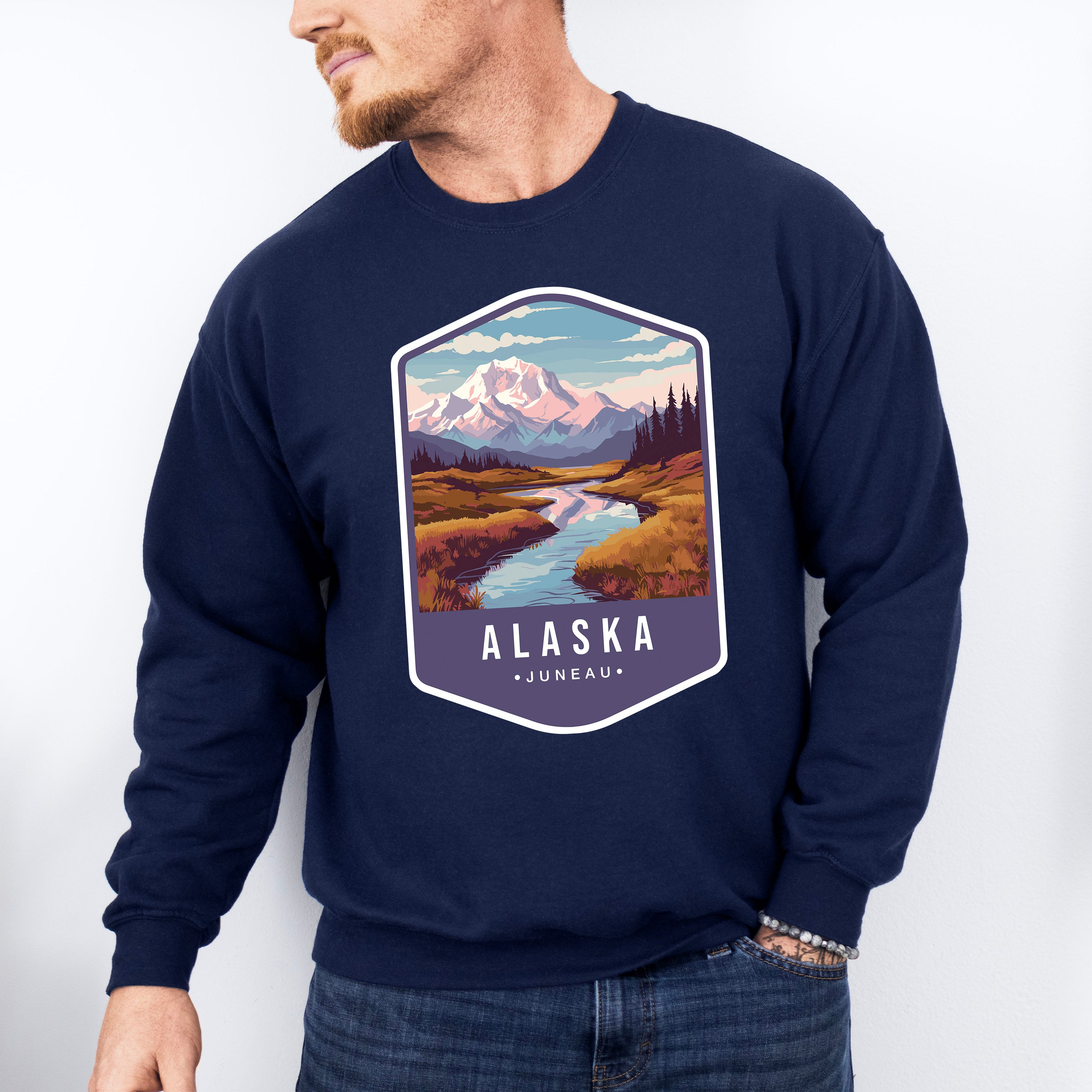 Alaska Juneau - States &amp; Cities Unisex Crewneck T-Shirt Sweatshirt Hoodie