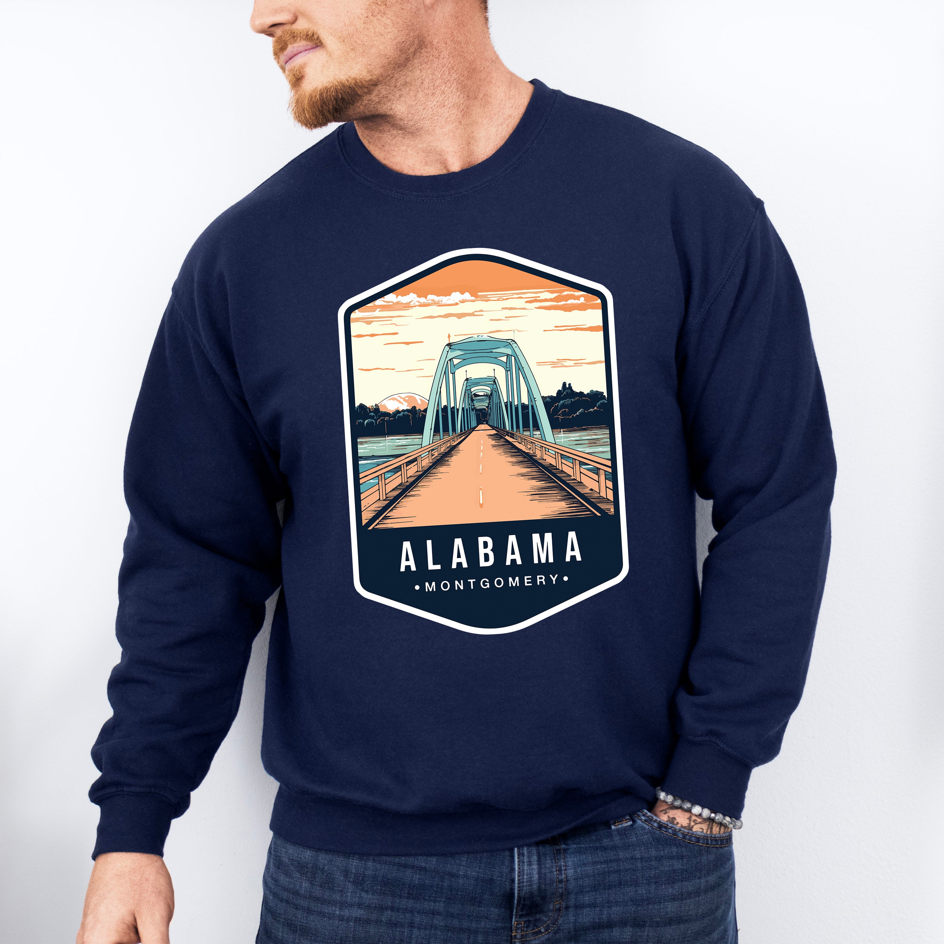 Alabama Montgomery - States &amp; Cities Unisex Crewneck T-Shirt Sweatshirt Hoodie