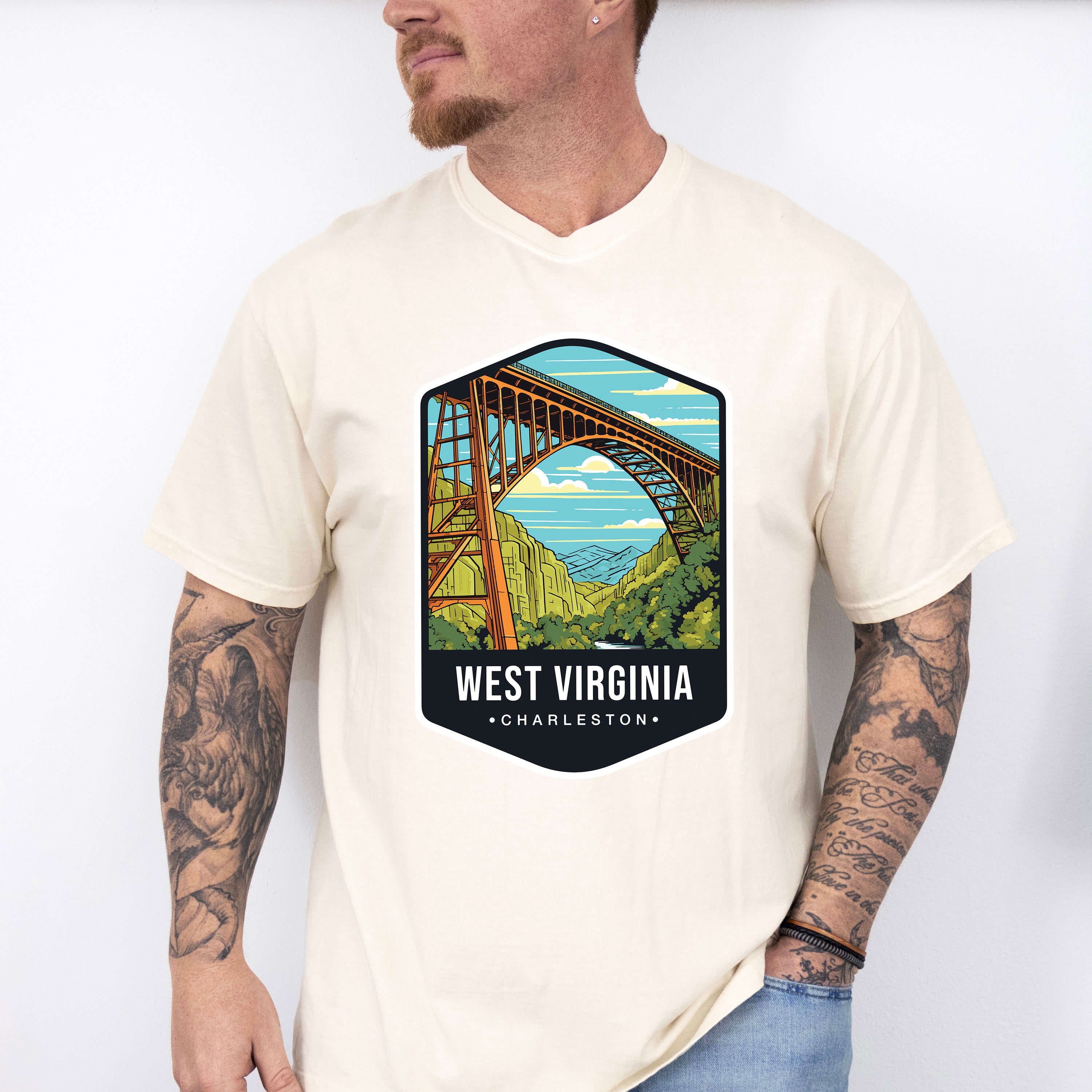 West Virginia Charleston - States &amp; Cities Unisex Crewneck T-Shirt Sweatshirt Hoodie