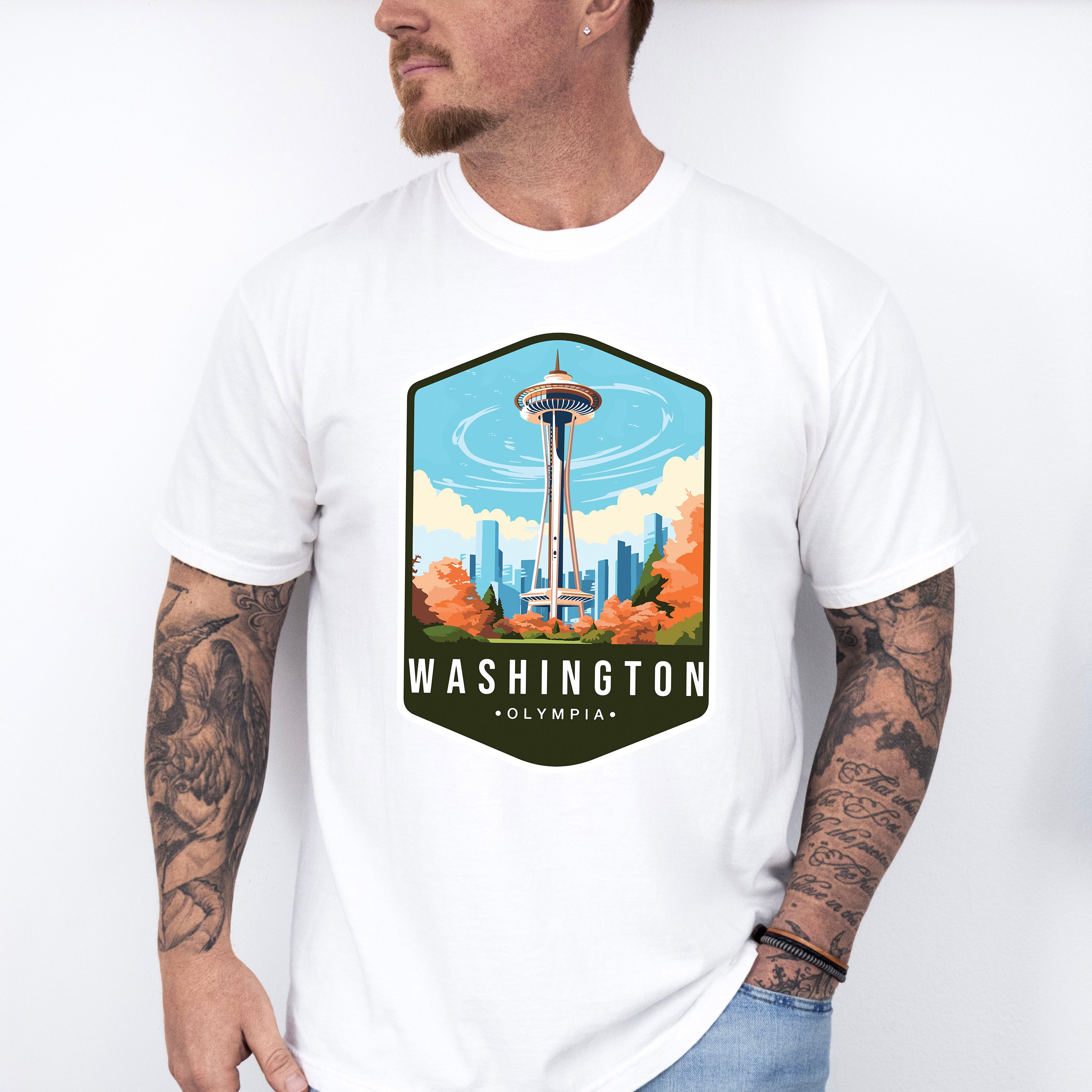 Washington Olympia - States &amp; Cities Unisex Crewneck T-Shirt Sweatshirt Hoodie