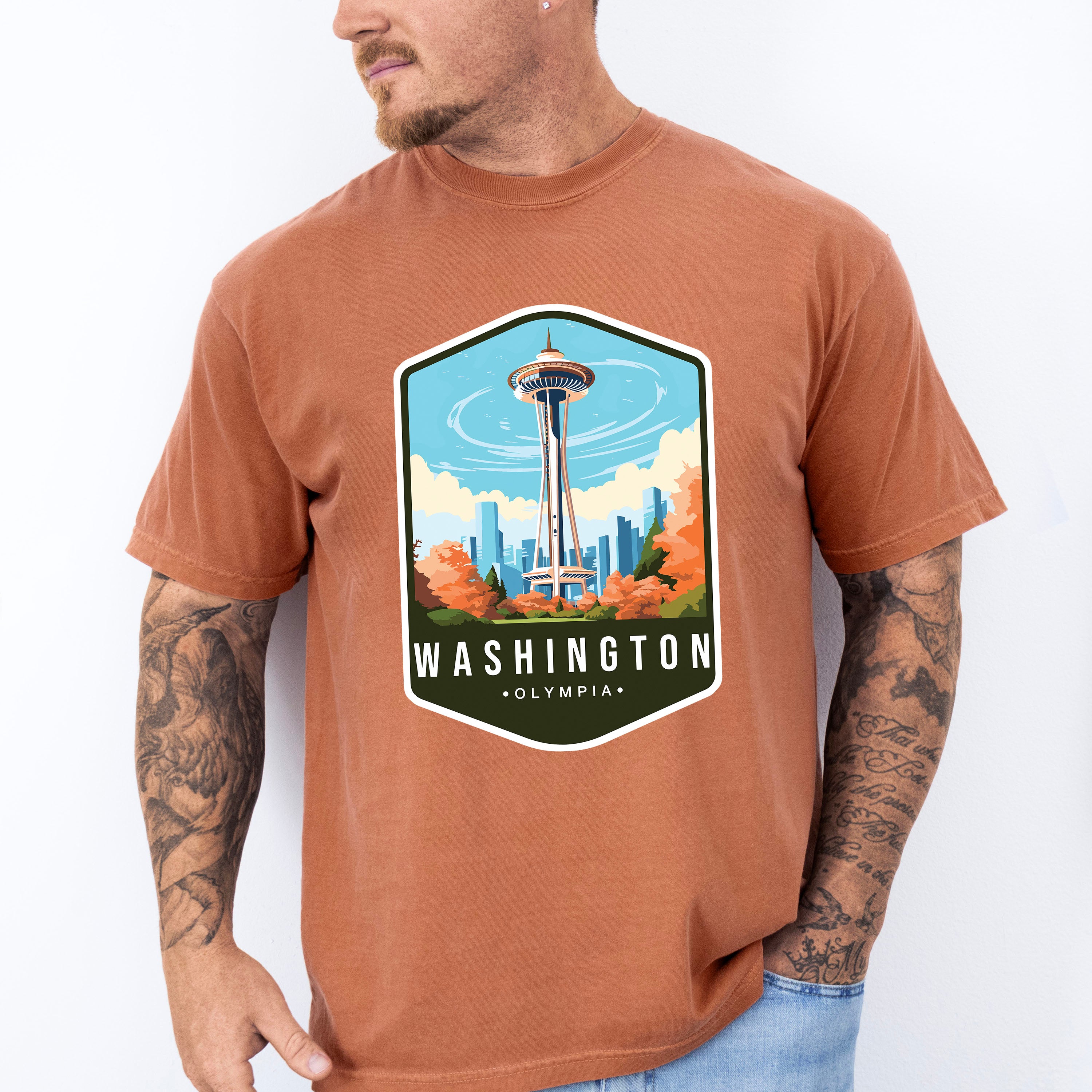 Washington Olympia - States &amp; Cities Unisex Crewneck T-Shirt Sweatshirt Hoodie