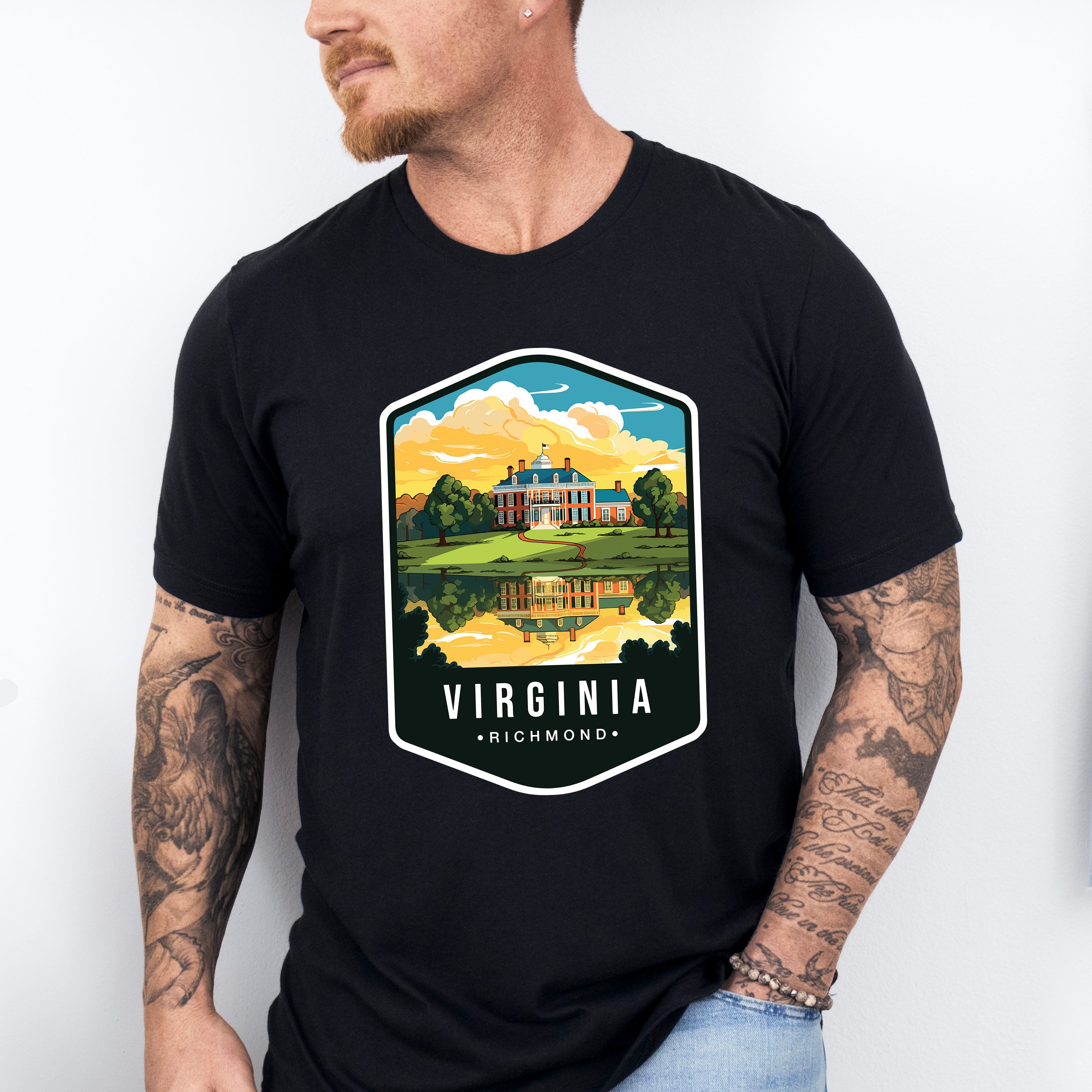 Virginia Richmond - States &amp; Cities Unisex Crewneck T-Shirt Sweatshirt Hoodie