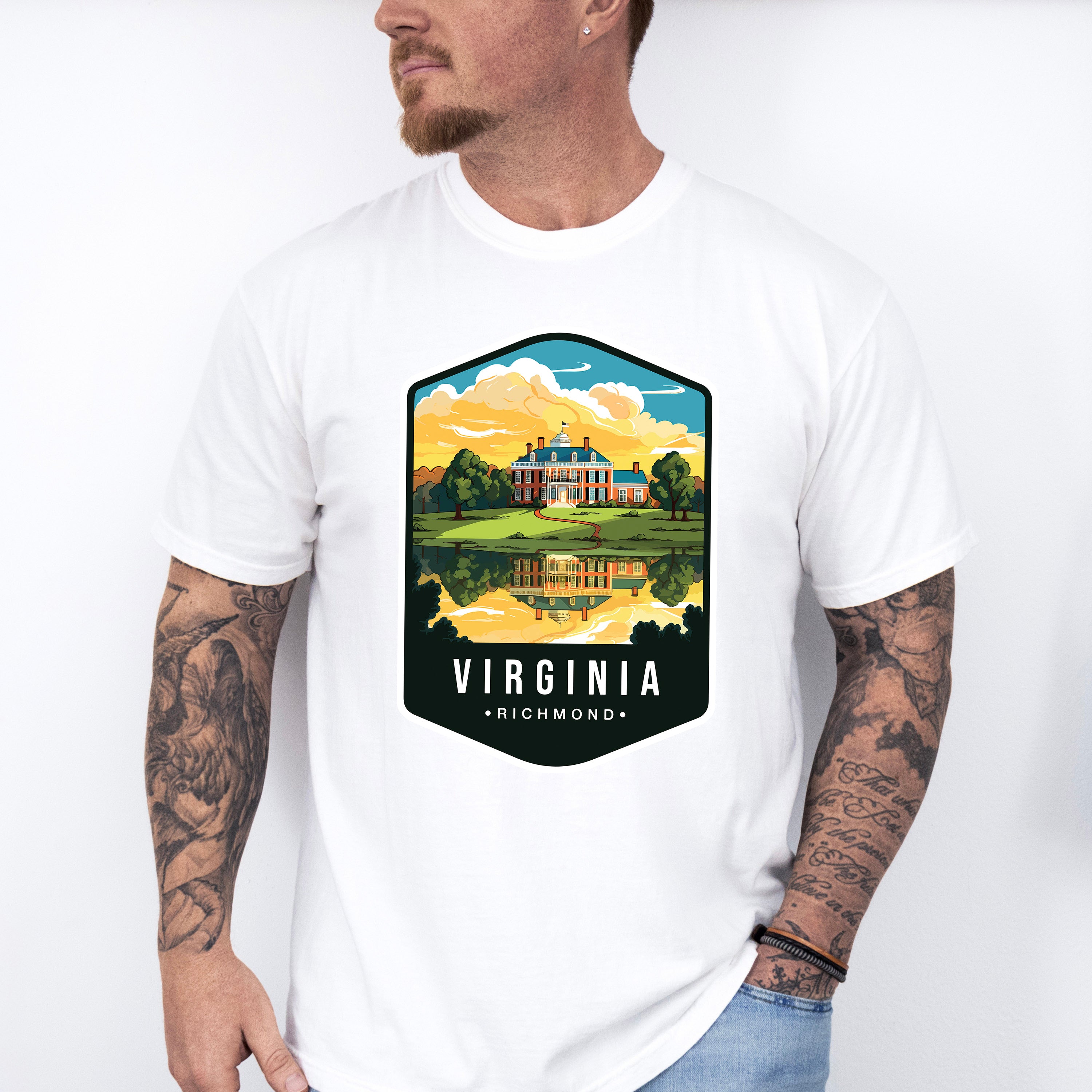 Virginia Richmond - States &amp; Cities Unisex Crewneck T-Shirt Sweatshirt Hoodie