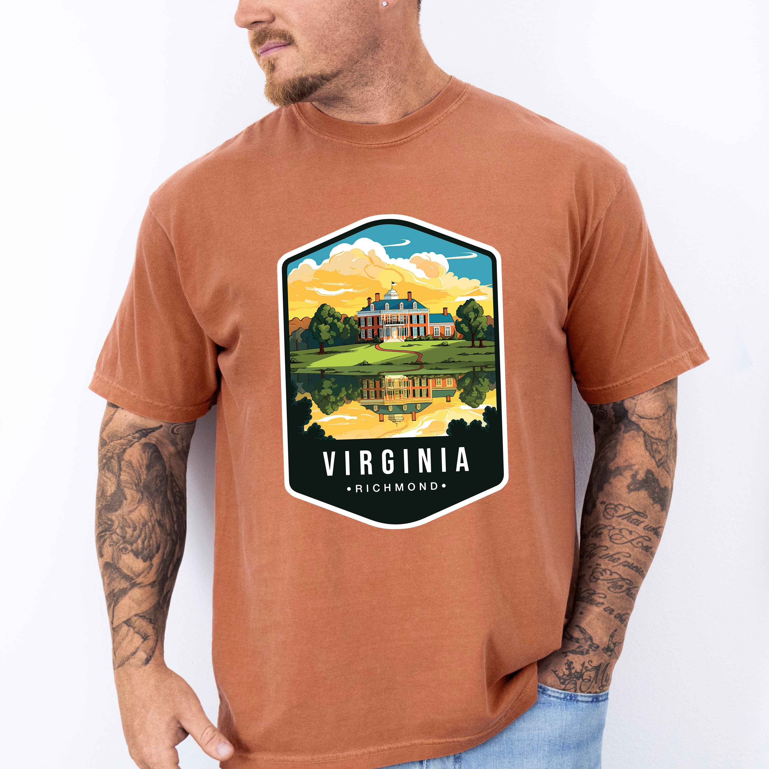 Virginia Richmond - States &amp; Cities Unisex Crewneck T-Shirt Sweatshirt Hoodie