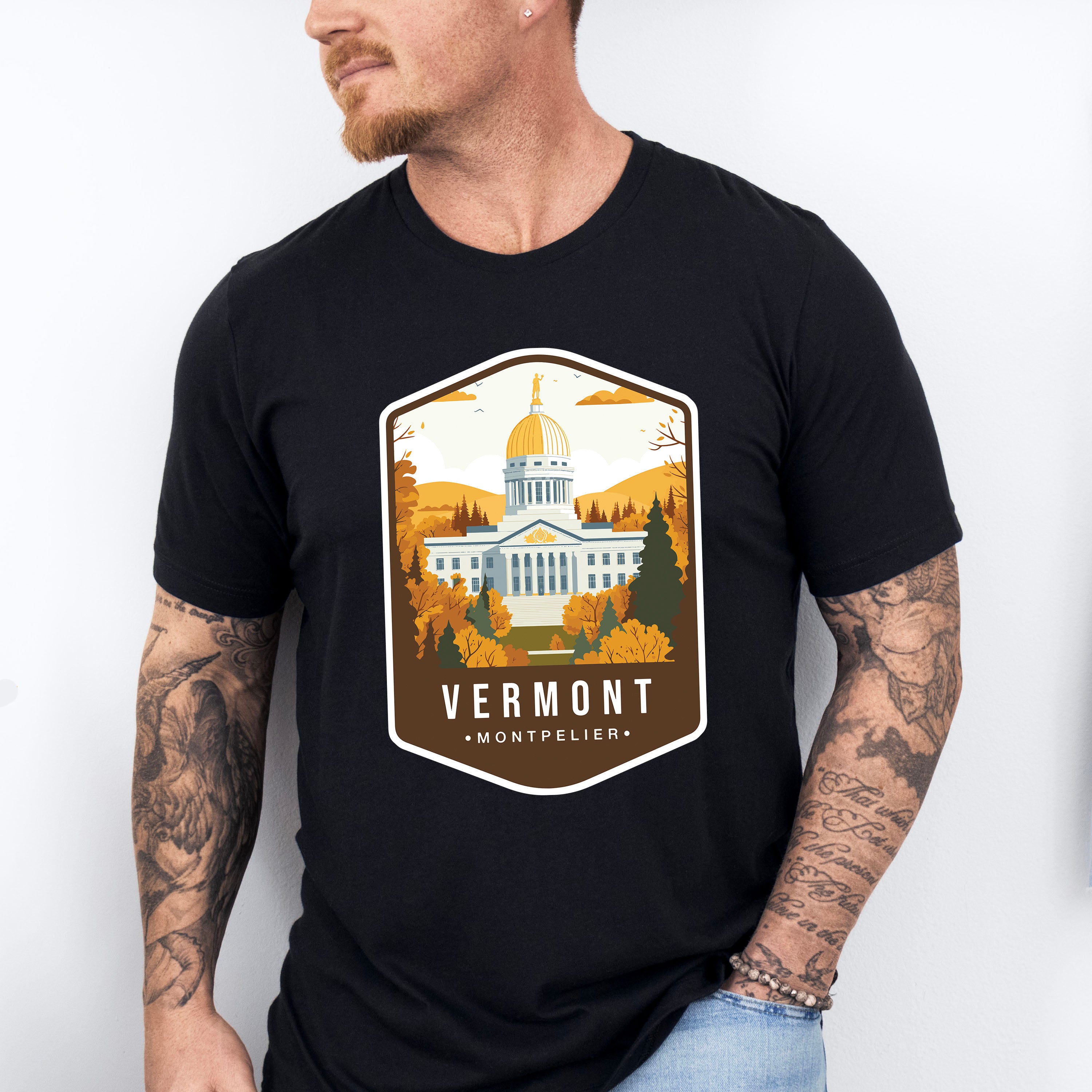 Vermont Montpelier - States &amp; Cities Unisex Crewneck T-Shirt Sweatshirt Hoodie