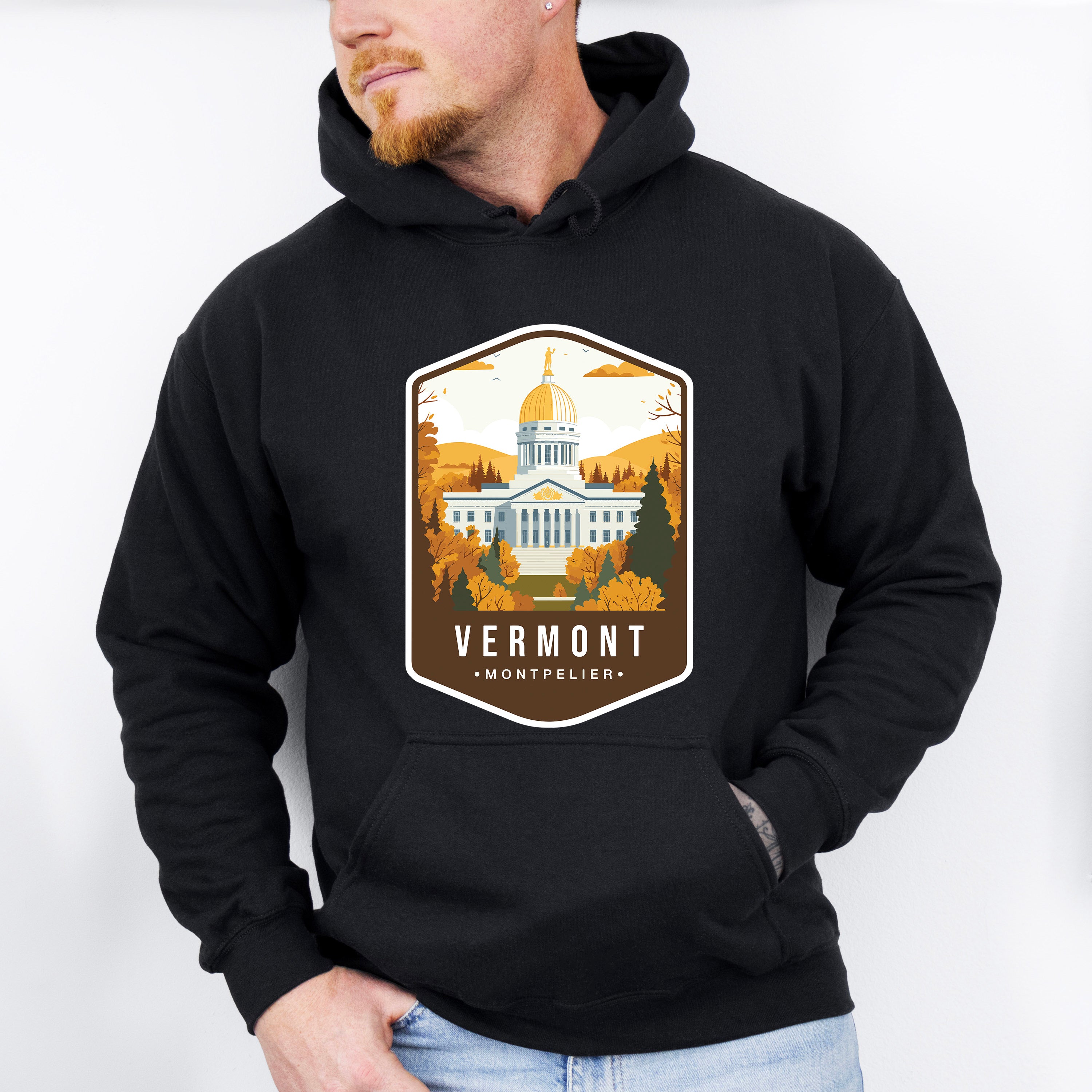 Vermont Montpelier - States &amp; Cities Unisex Crewneck T-Shirt Sweatshirt Hoodie