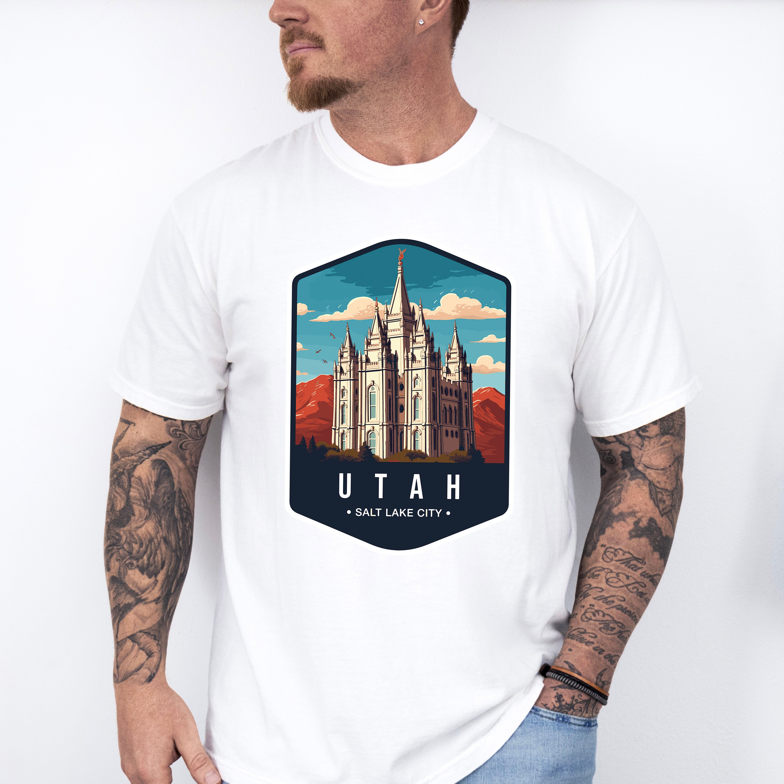 Utah Salt Lake City - States &amp; Cities Unisex Crewneck T-Shirt Sweatshirt Hoodie