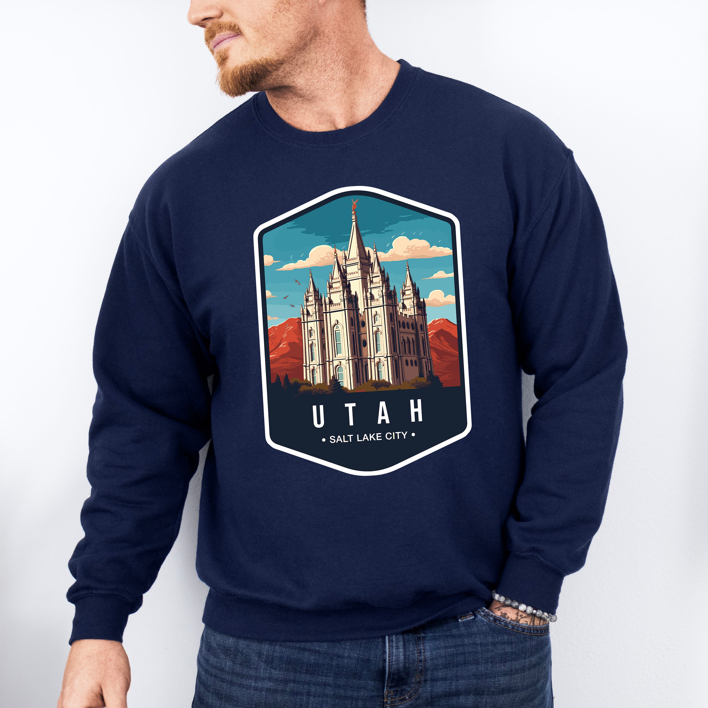 Utah Salt Lake City - States &amp; Cities Unisex Crewneck T-Shirt Sweatshirt Hoodie