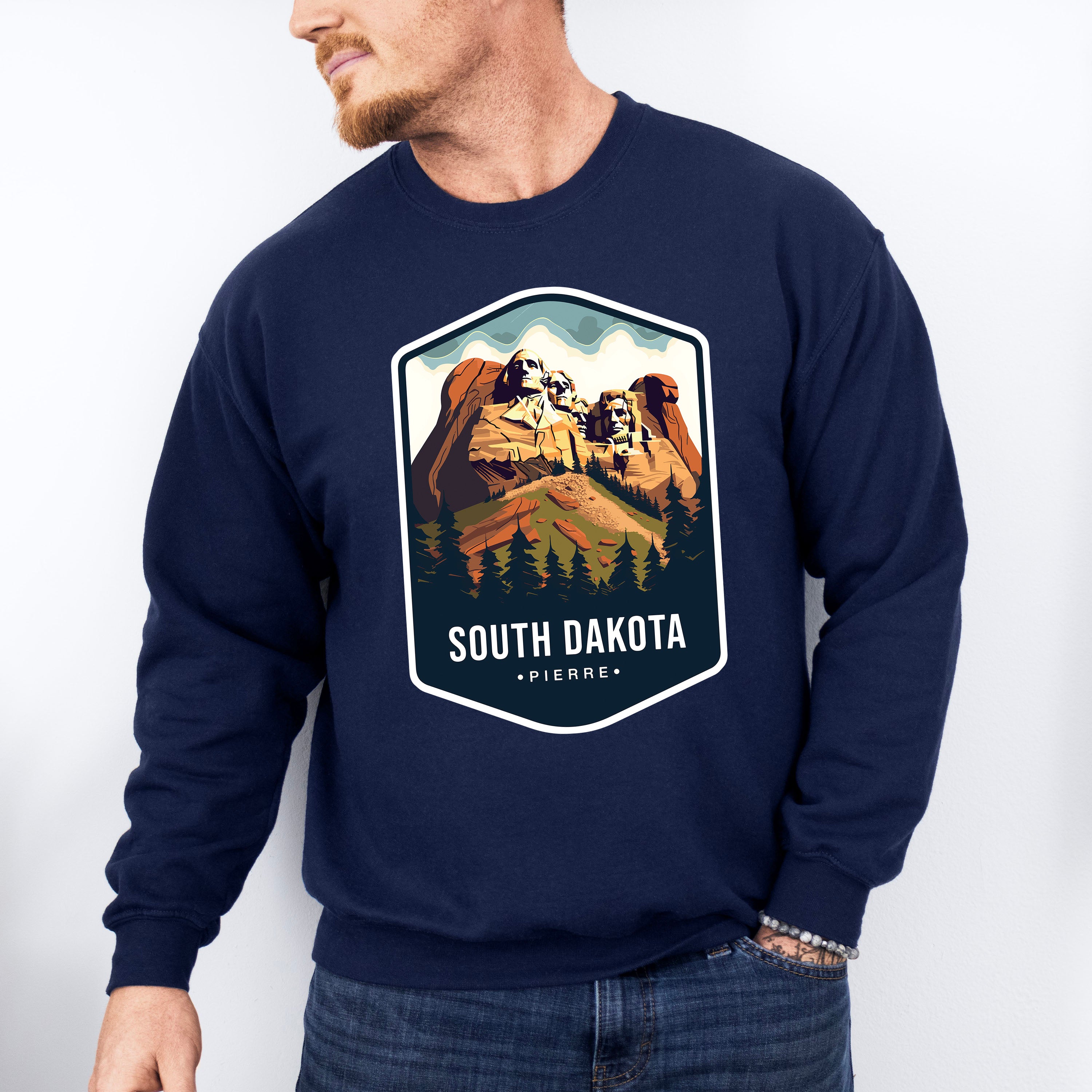 South Dakota Pierre - States &amp; Cities Unisex Crewneck T-Shirt Sweatshirt Hoodie