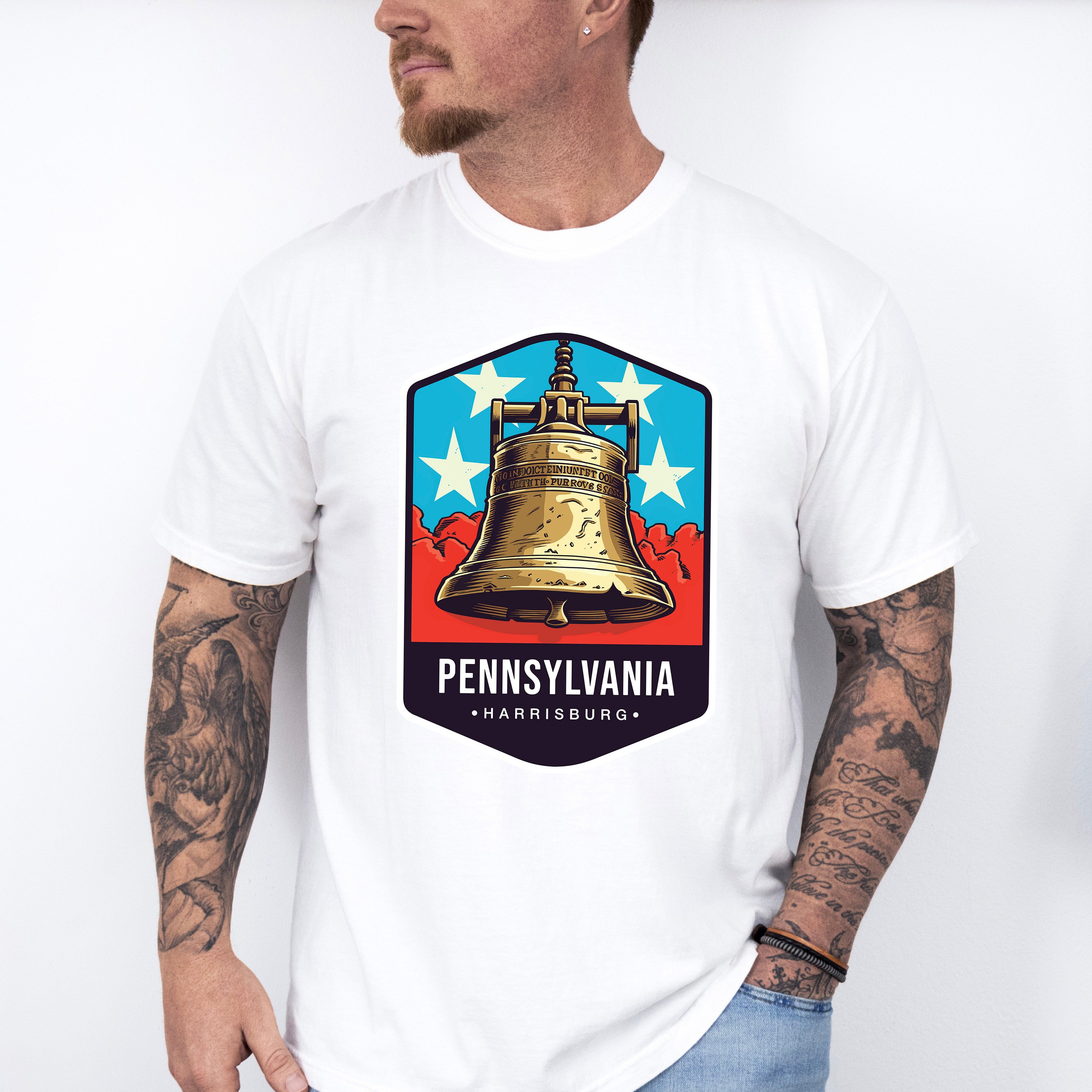 Pennsylvania Harrisburg - States &amp; Cities Unisex Crewneck T-Shirt Sweatshirt Hoodie