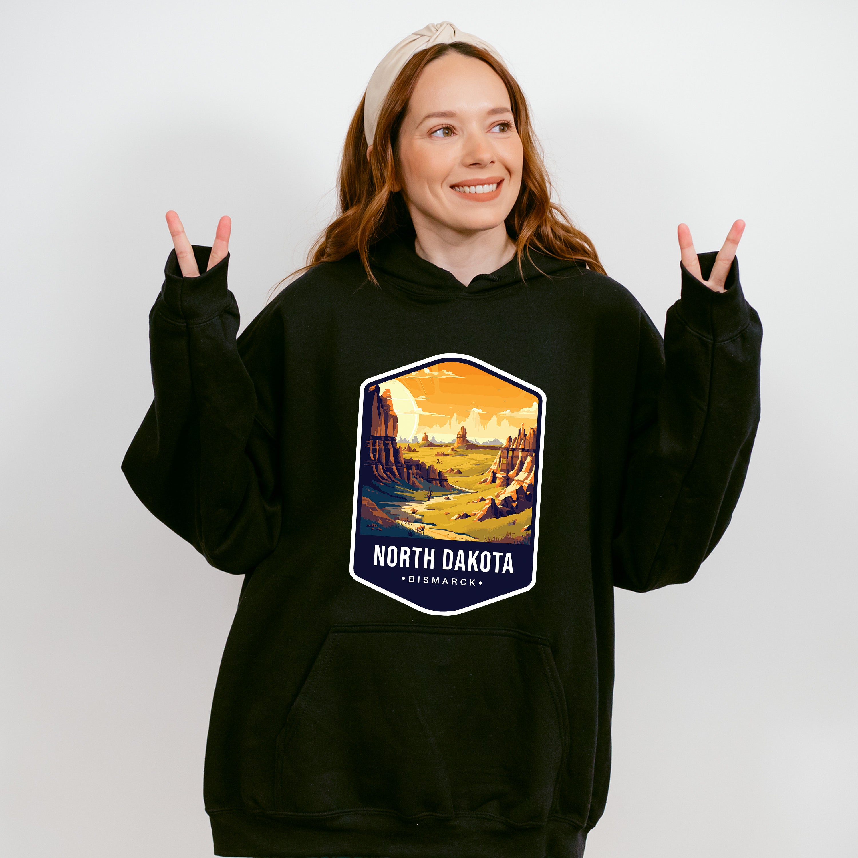 North Dakota Bismarck - States &amp; Cities Unisex Crewneck T-Shirt Sweatshirt Hoodie