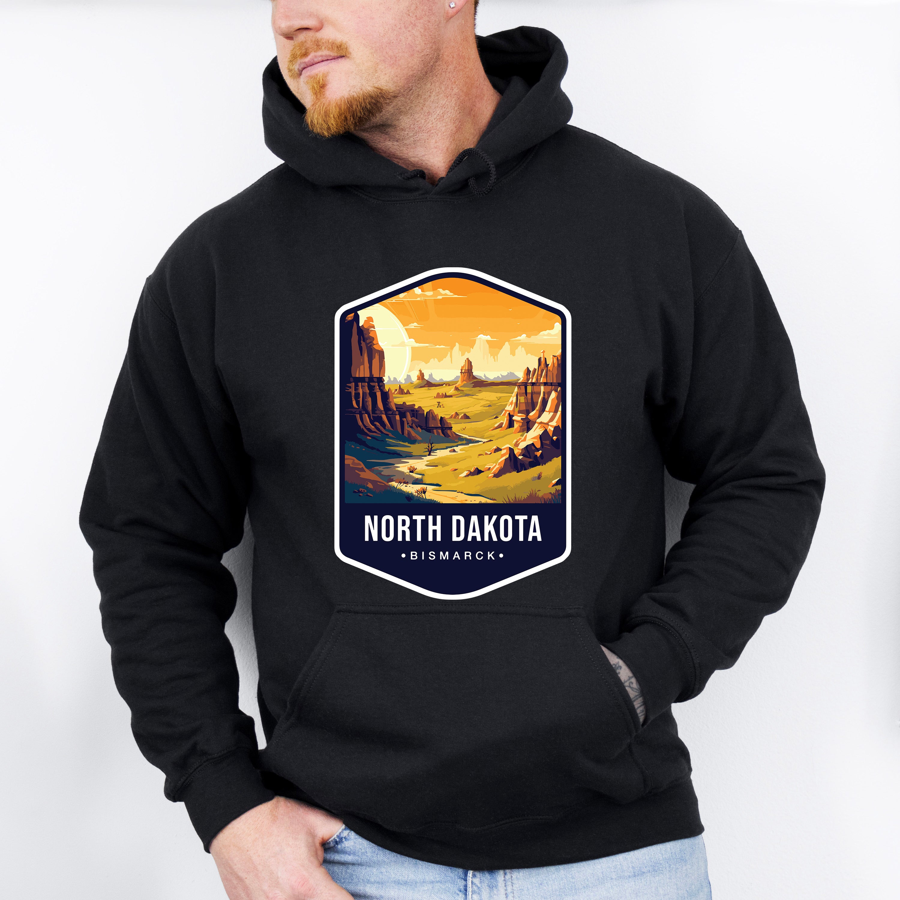 North Dakota Bismarck - States &amp; Cities Unisex Crewneck T-Shirt Sweatshirt Hoodie