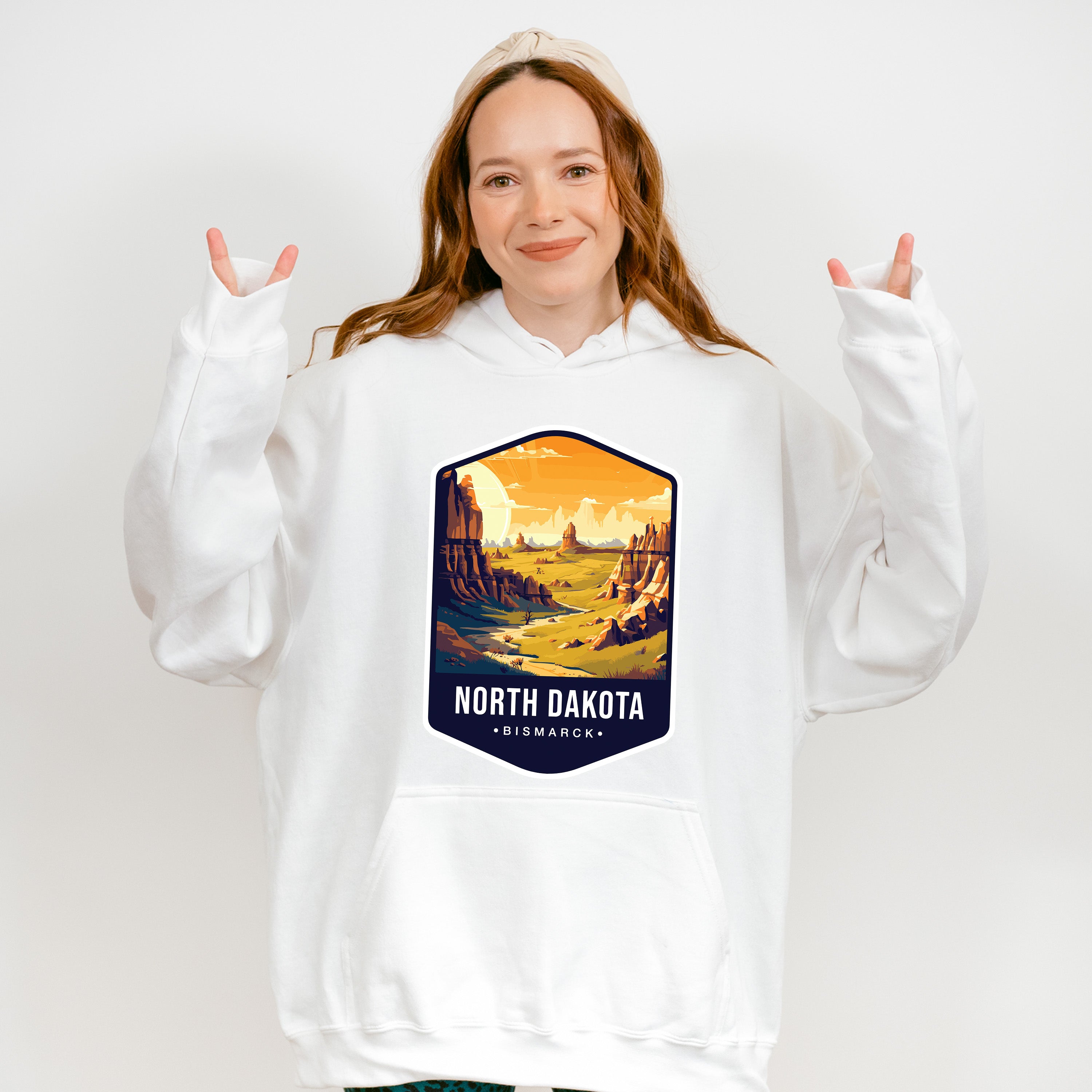 North Dakota Bismarck - States &amp; Cities Unisex Crewneck T-Shirt Sweatshirt Hoodie