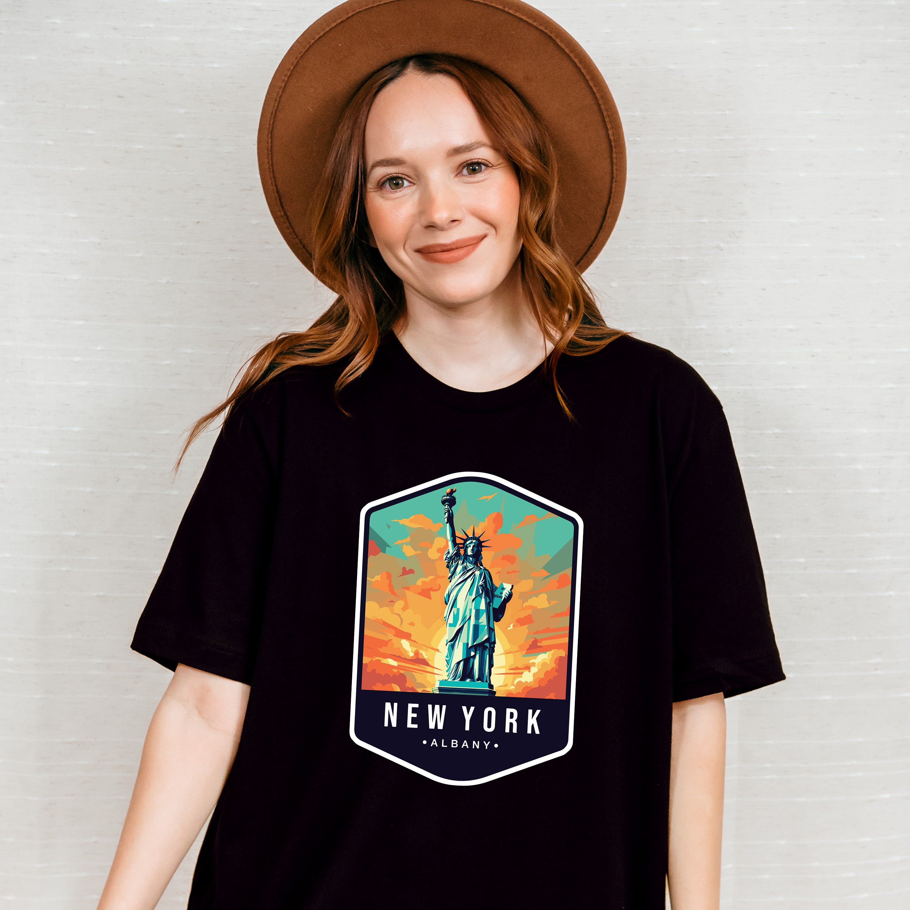 New York Albany - States &amp; Cities Unisex Crewneck T-Shirt Sweatshirt Hoodie