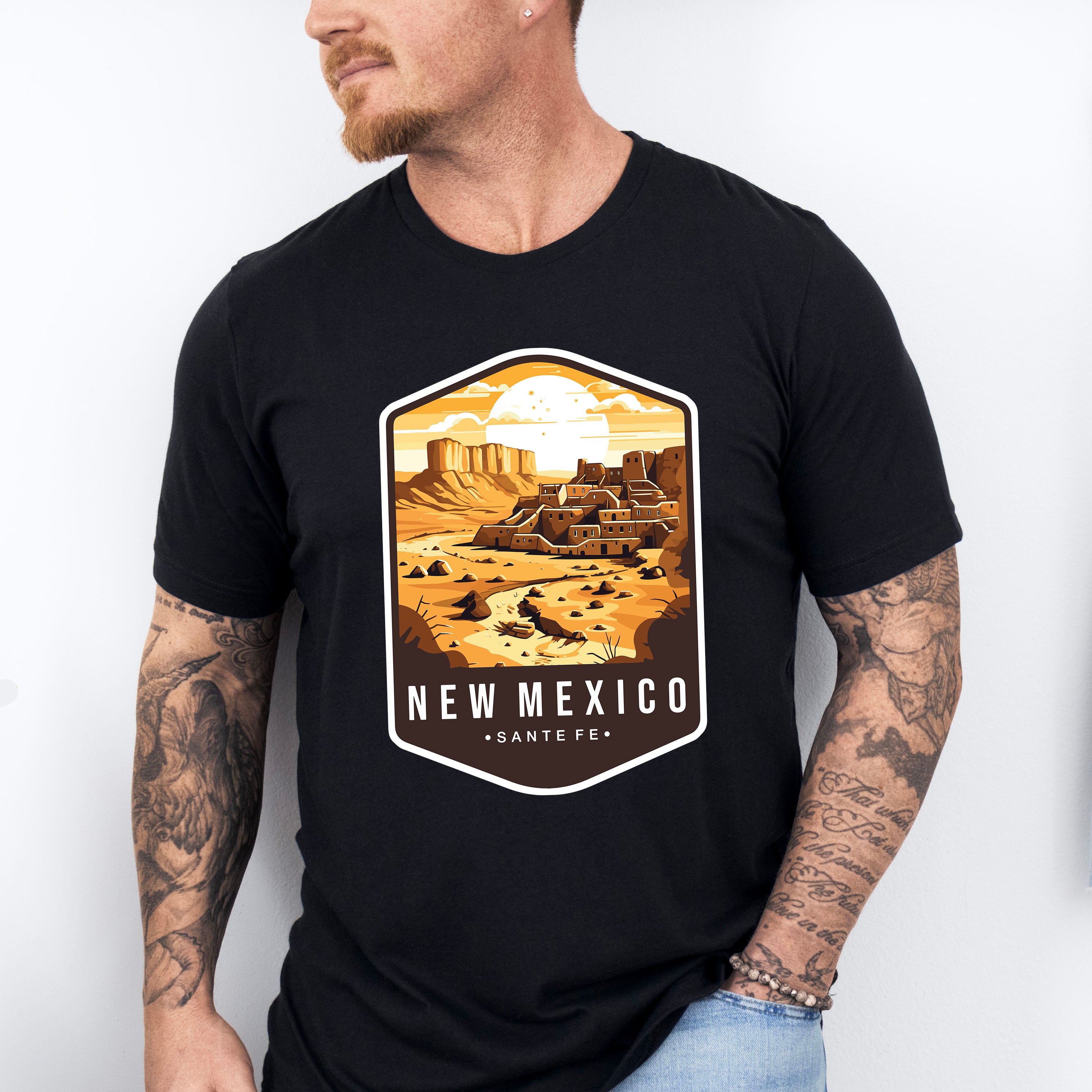 New Mexico Santa Fe - States &amp; Cities Unisex Crewneck T-Shirt Sweatshirt Hoodie
