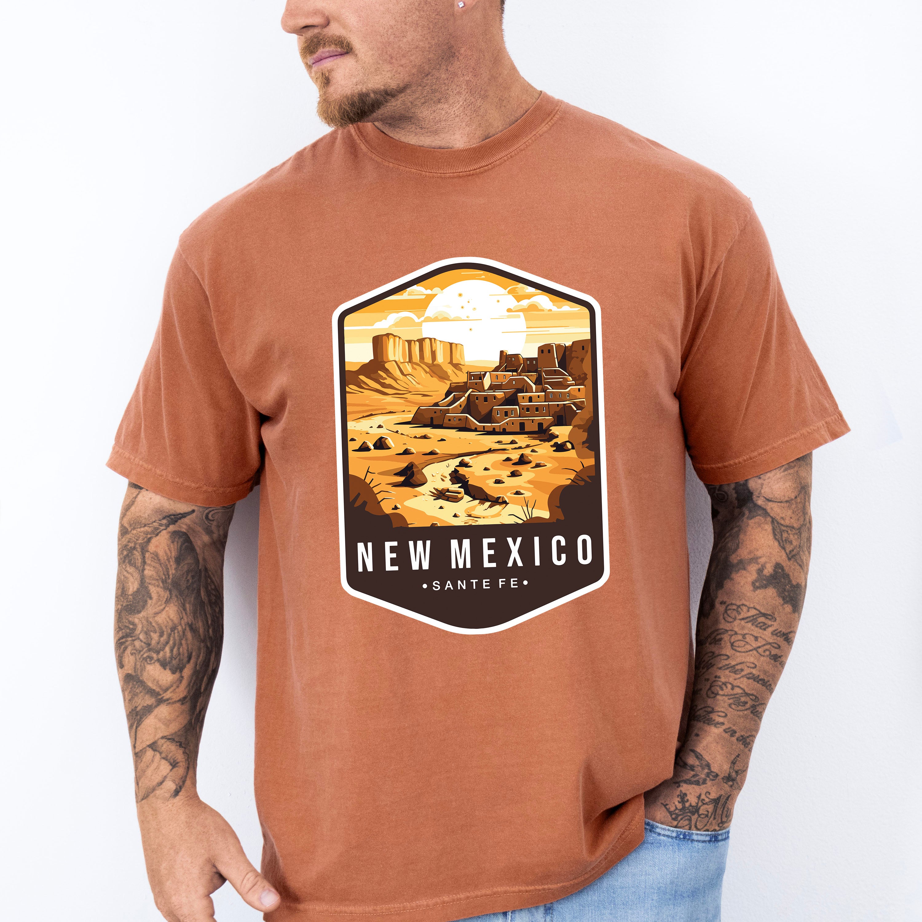 New Mexico Santa Fe - States &amp; Cities Unisex Crewneck T-Shirt Sweatshirt Hoodie