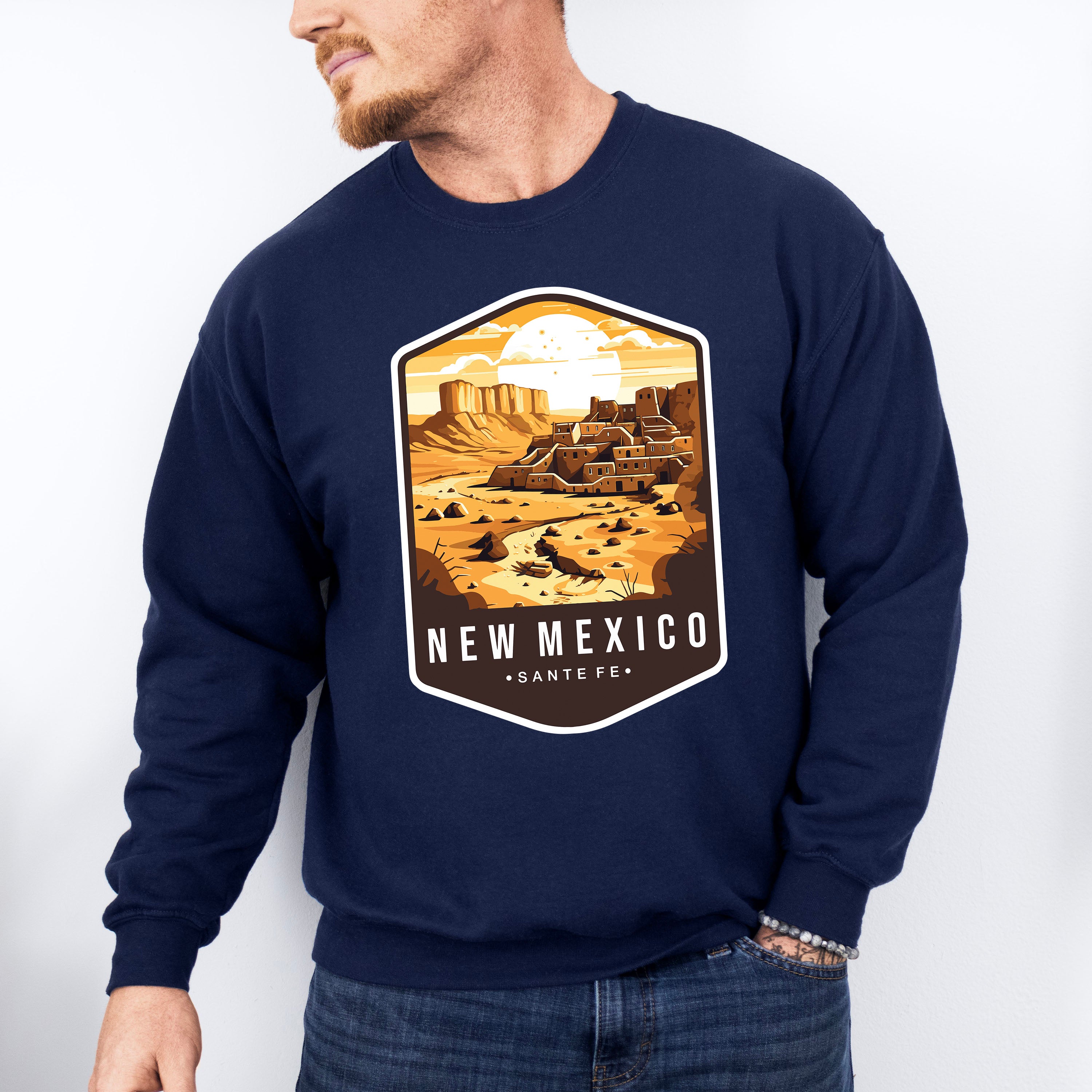 New Mexico Santa Fe - States &amp; Cities Unisex Crewneck T-Shirt Sweatshirt Hoodie