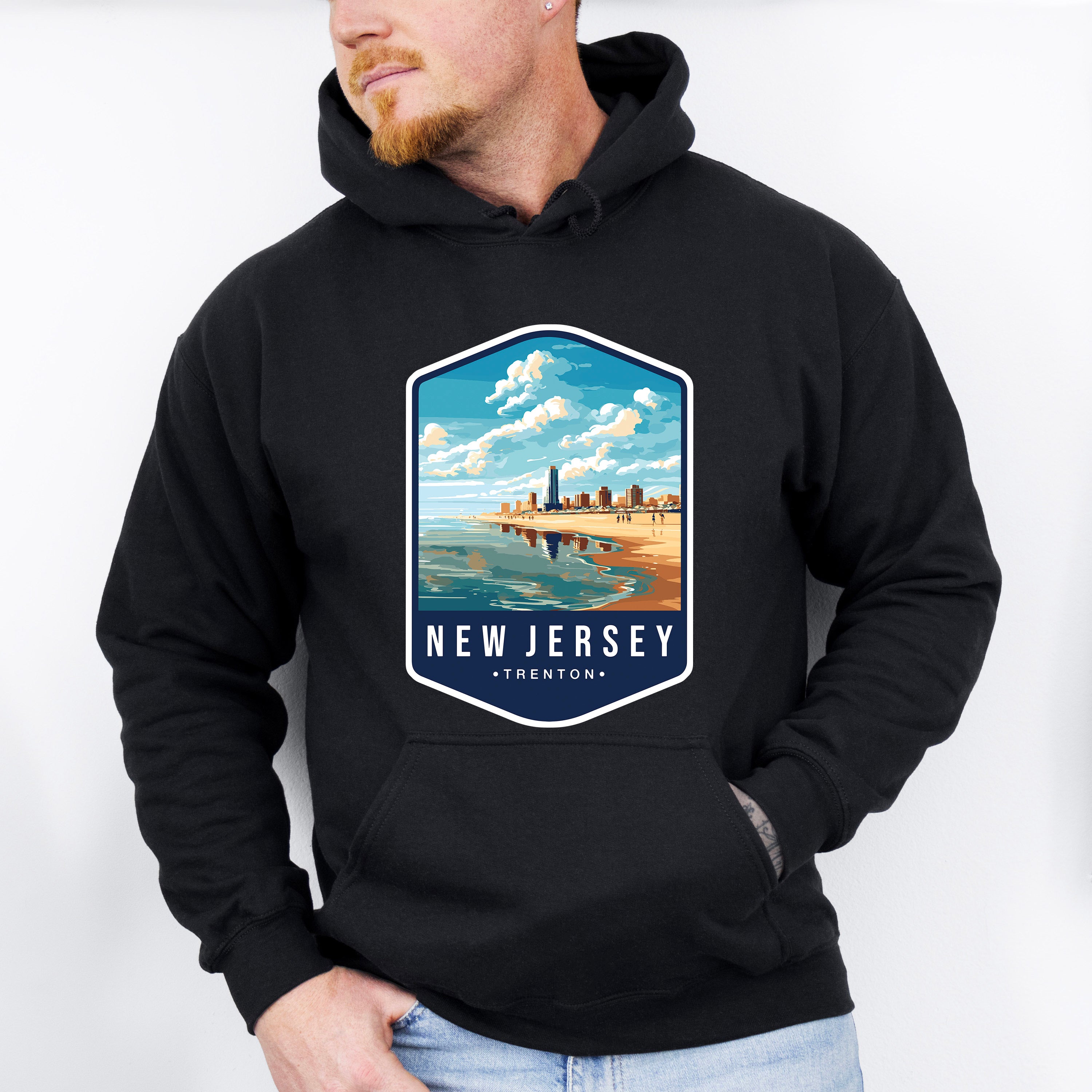 New Jersey Trenton - States &amp; Cities Unisex Crewneck T-Shirt Sweatshirt Hoodie