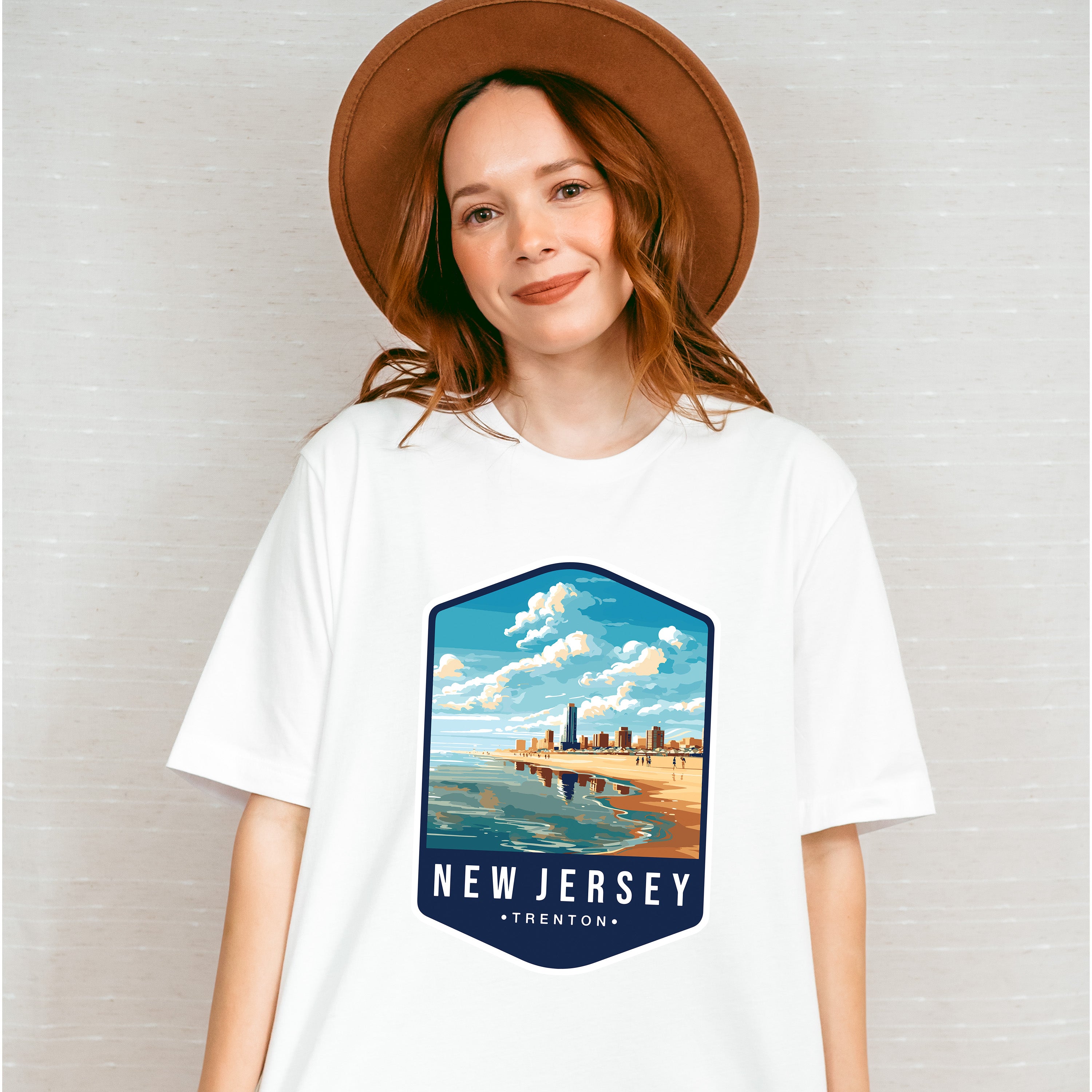 New Jersey Trenton - States &amp; Cities Unisex Crewneck T-Shirt Sweatshirt Hoodie